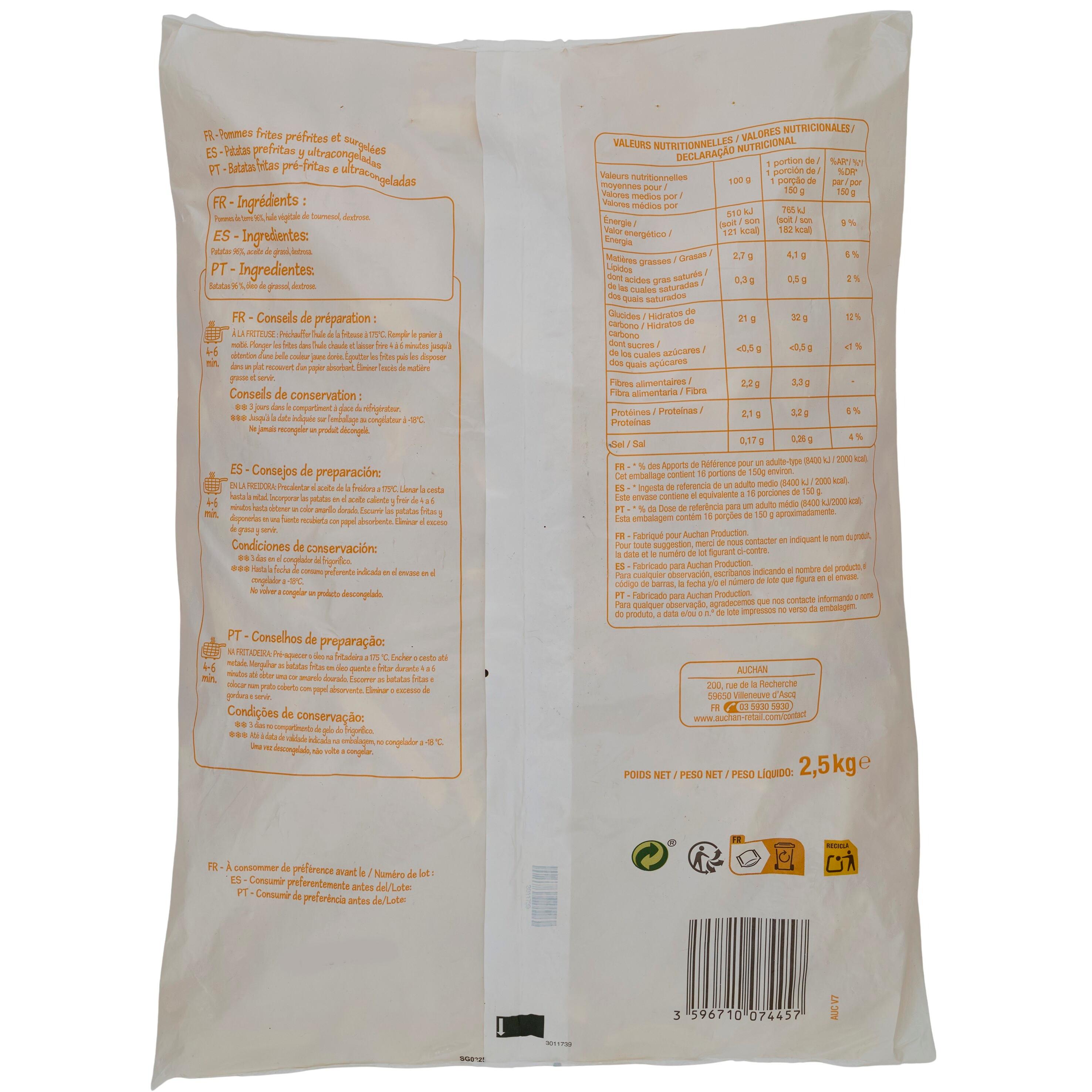 Voir la diapositive 2 : POUCE Frites 2,5kg