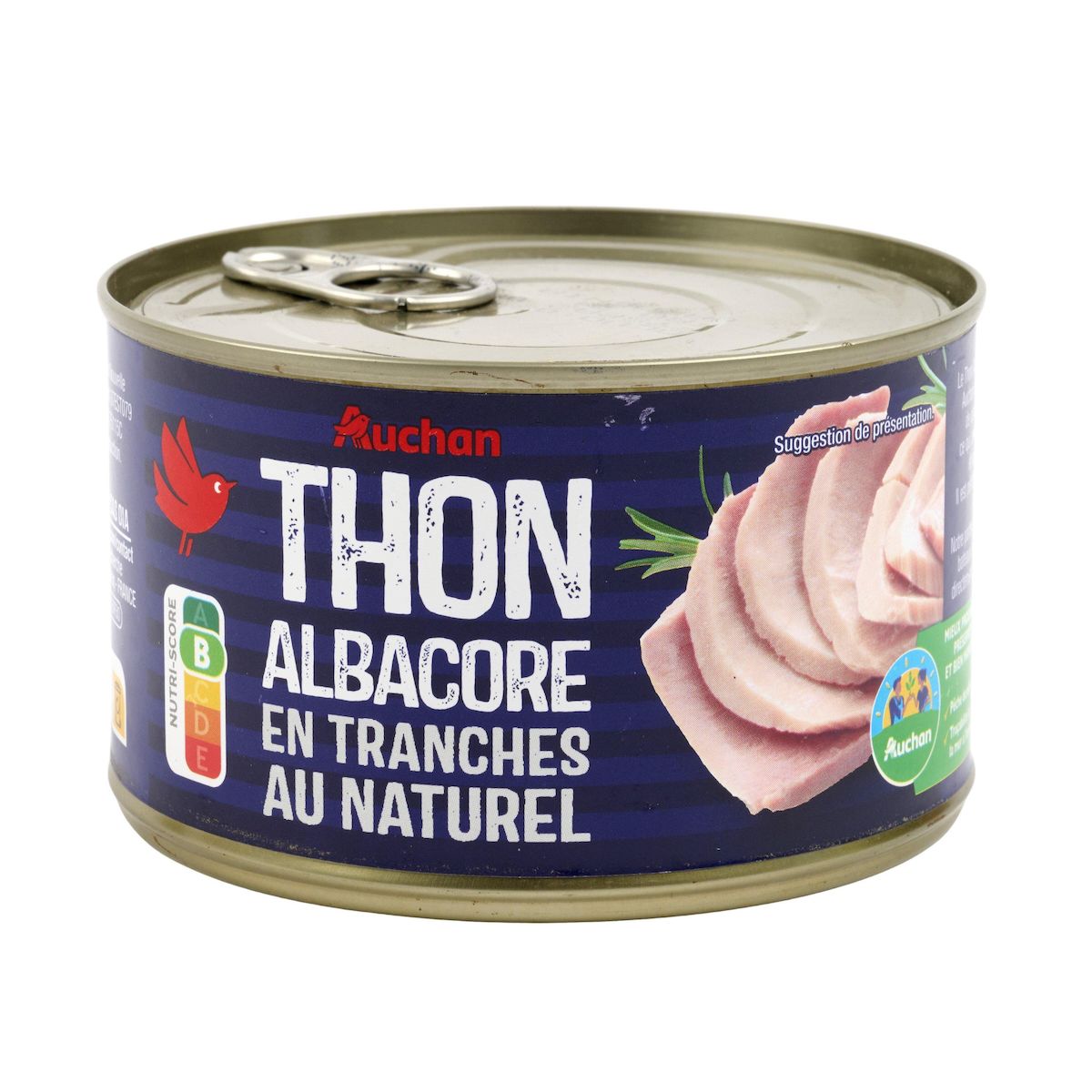 AUCHAN CULTIVONS LE BON thon albacore en tranches au naturel 280g
