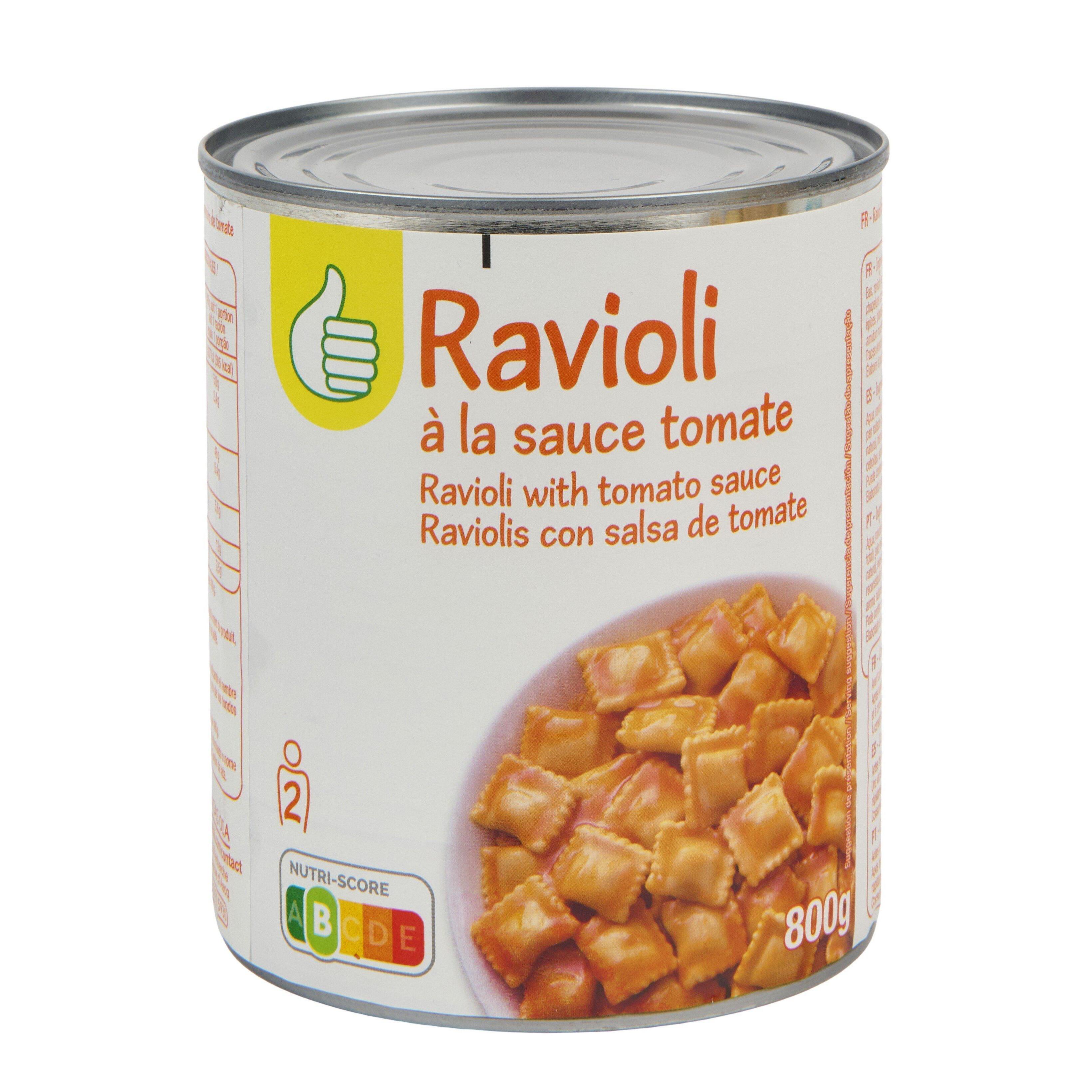 Voir la diapositive 4 : POUCE Ravioli à la sauce tomate 2 portions 800g