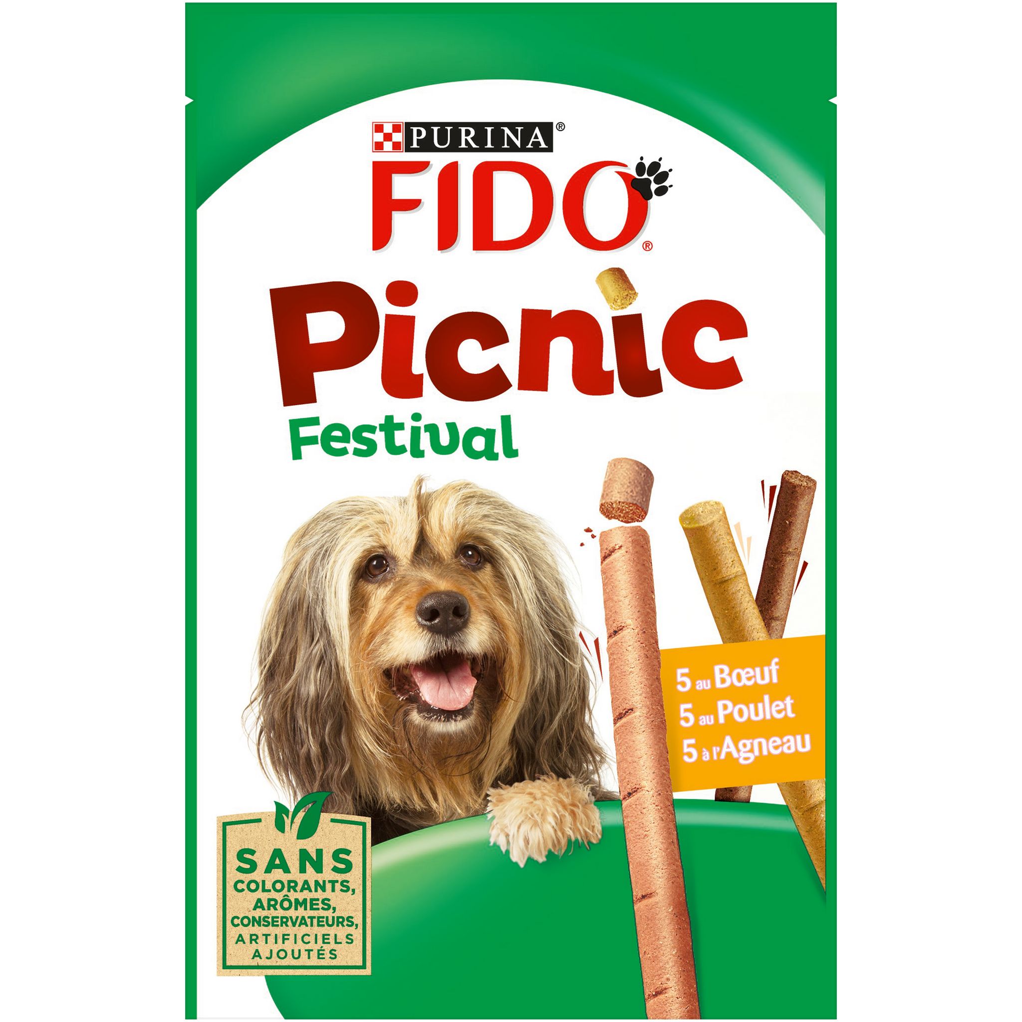 Voir la diapositive 6 : FIDO Friandises picnic boeuf poulet agneau pour chien 15 sticks 126g