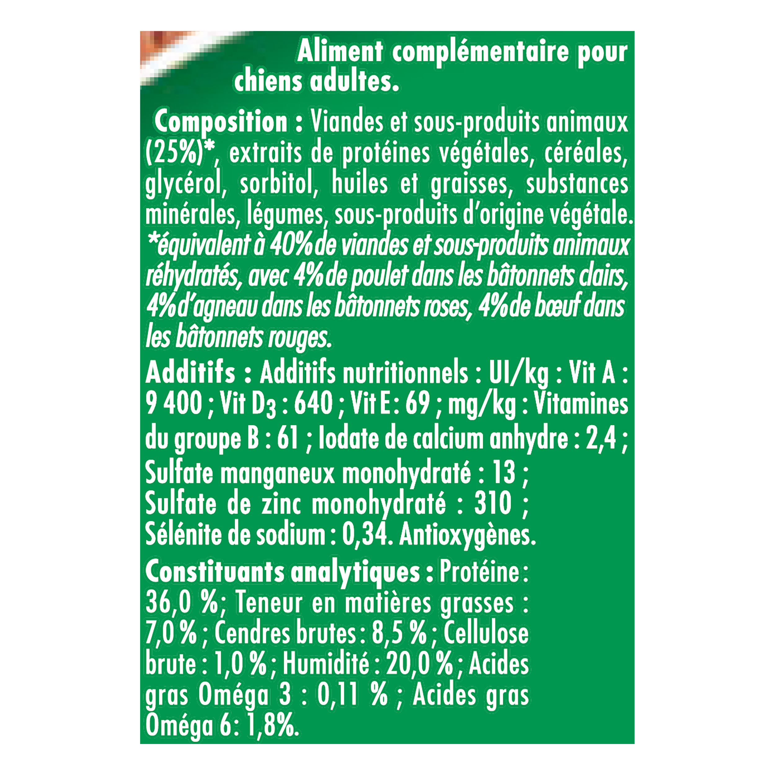 Voir la diapositive 9 : FIDO Friandises picnic boeuf poulet agneau pour chien 15 sticks 126g