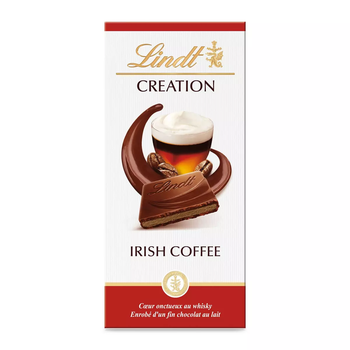 LINDT Création tablette de chocolat au lait Irish Coffee 1 pièce 150g