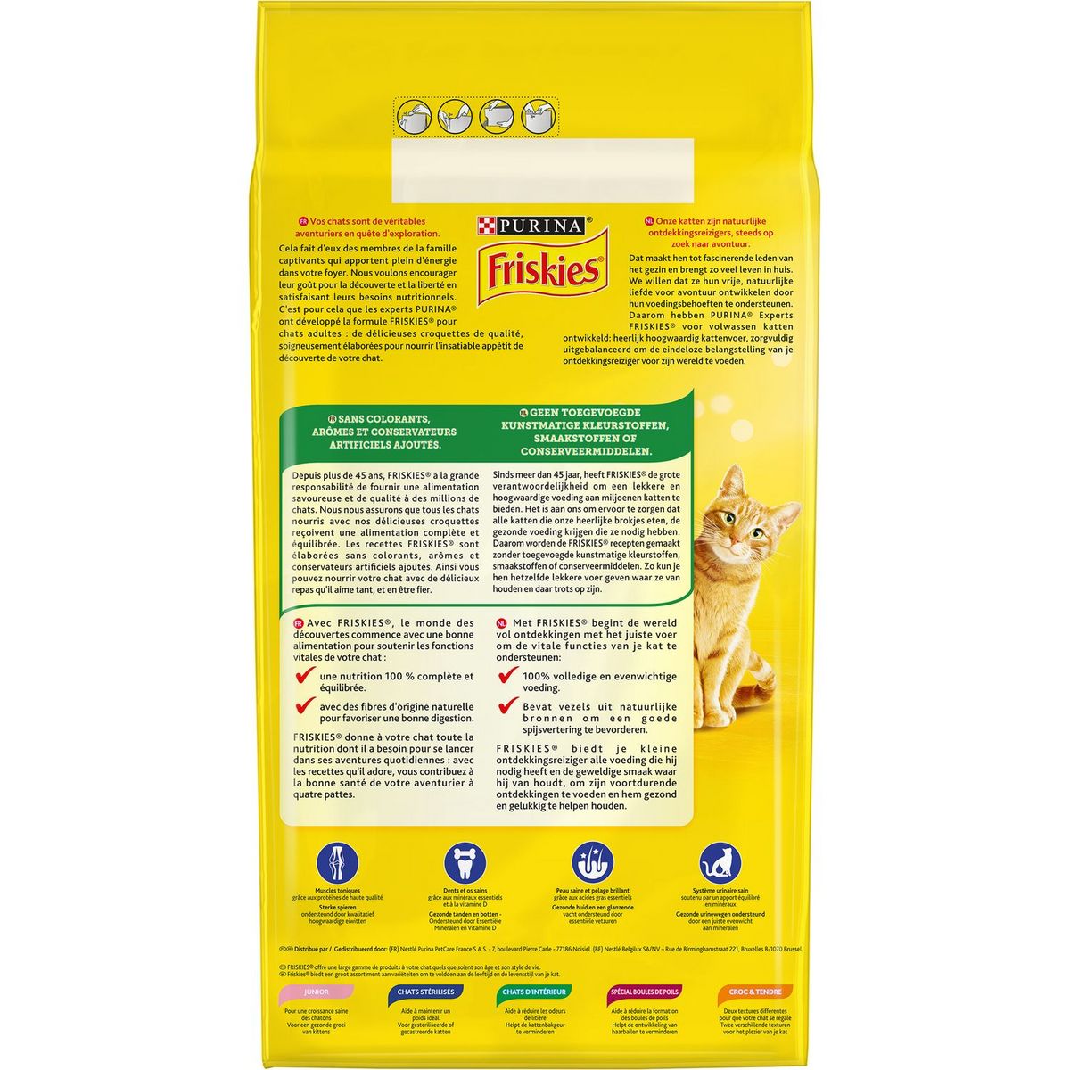 FRISKIES Croquettes au colin et légumes pour chat 4kg