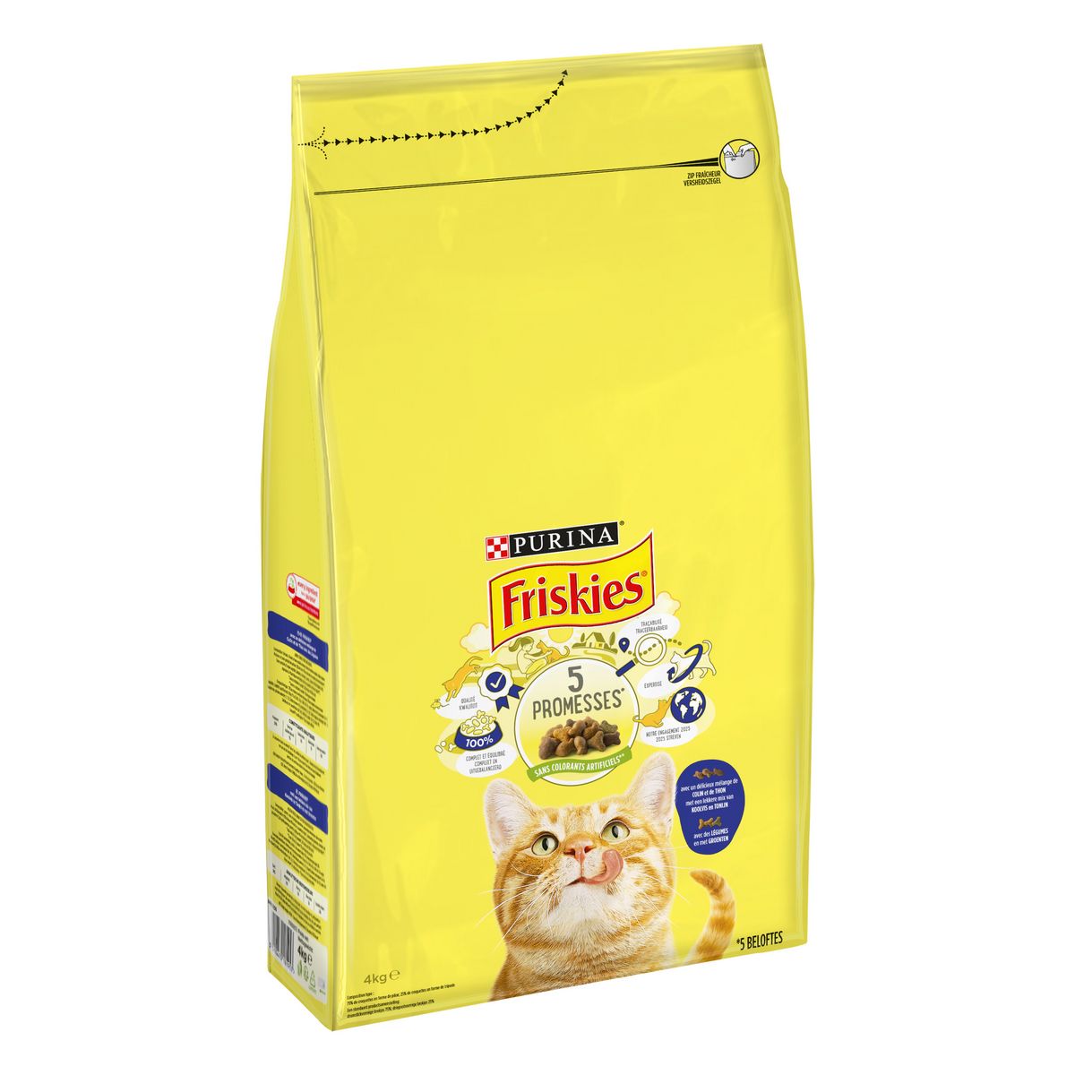 FRISKIES Croquettes au colin et légumes pour chat 4kg