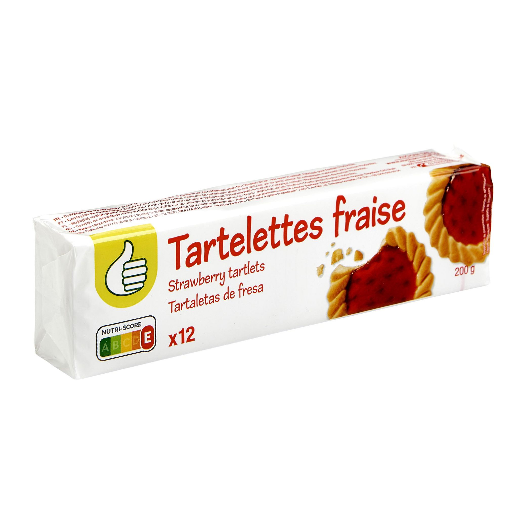 Voir la diapositive 2 : POUCE Tartelettes à la fraise 12 tartelettes 200g
