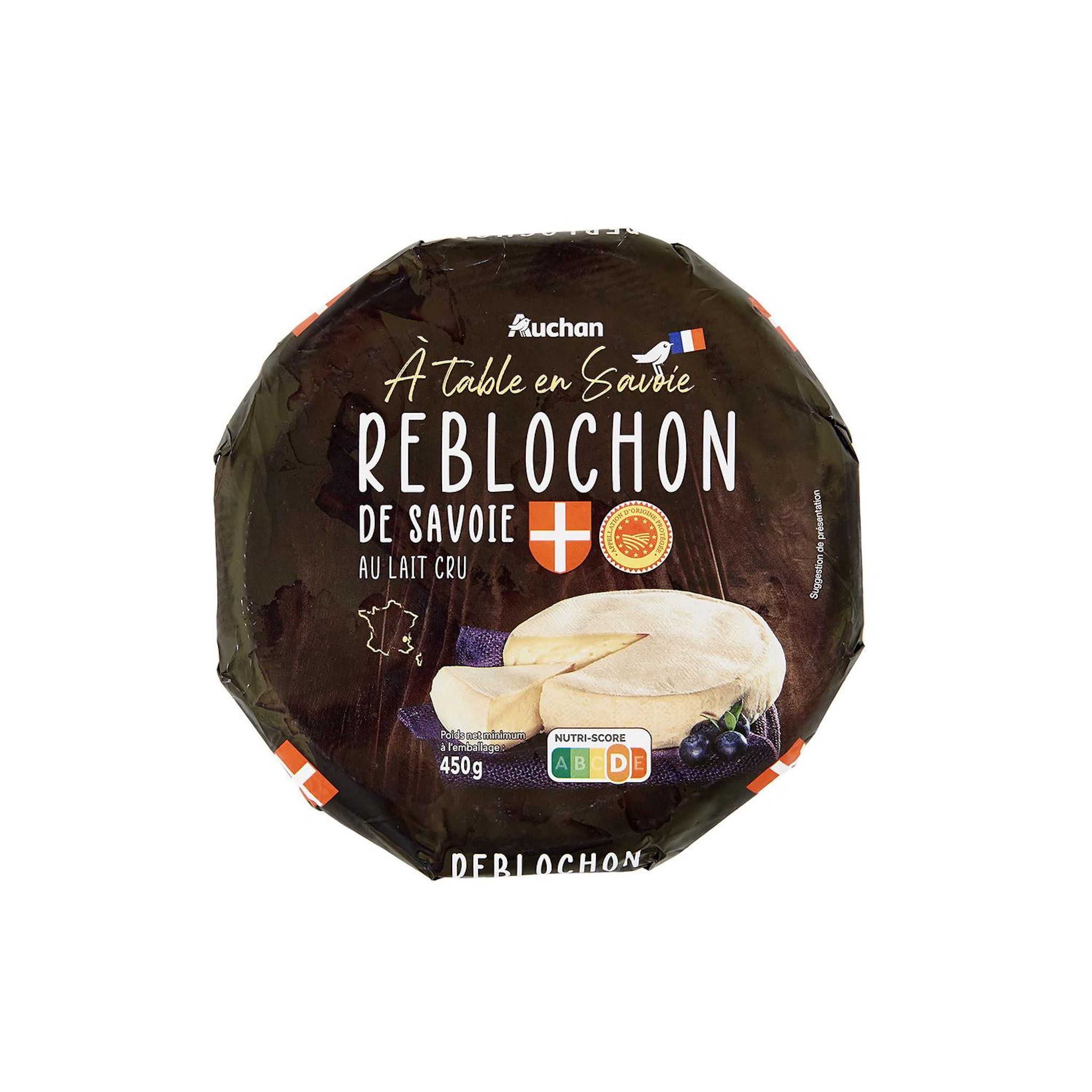 Voir la diapositive 4 : AUCHAN TERROIR Reblochon de Savoie AOP fruité 450g