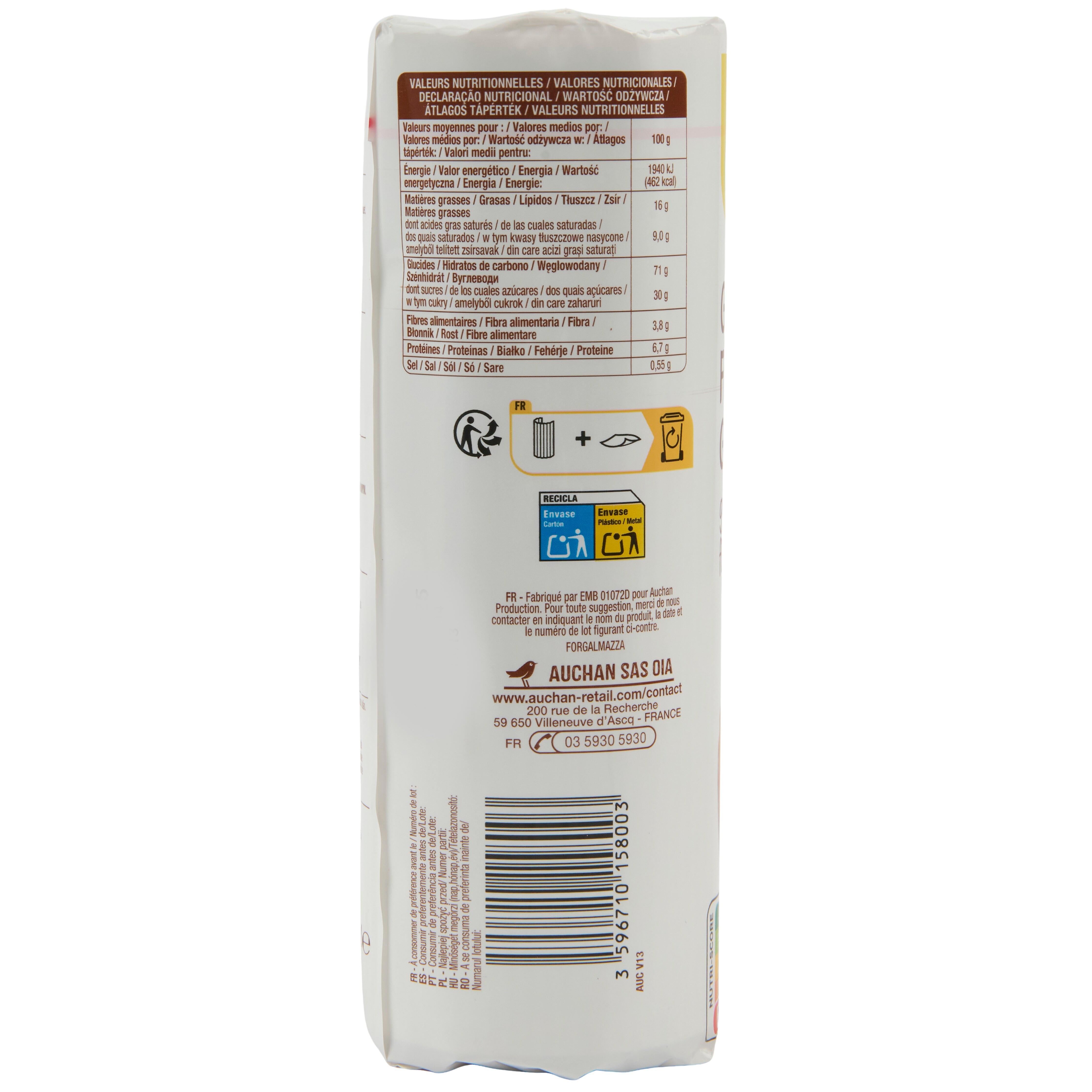 Voir la diapositive 2 : POUCE Goûters fourrés ronds au chocolat 15 biscuits 300g