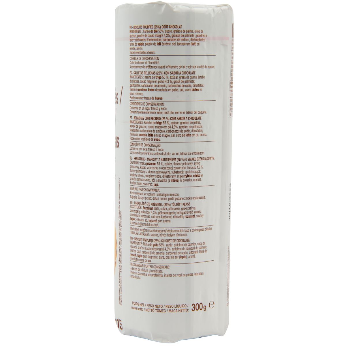 POUCE Goûters fourrés ronds au chocolat 3x15 biscuits 3x300g