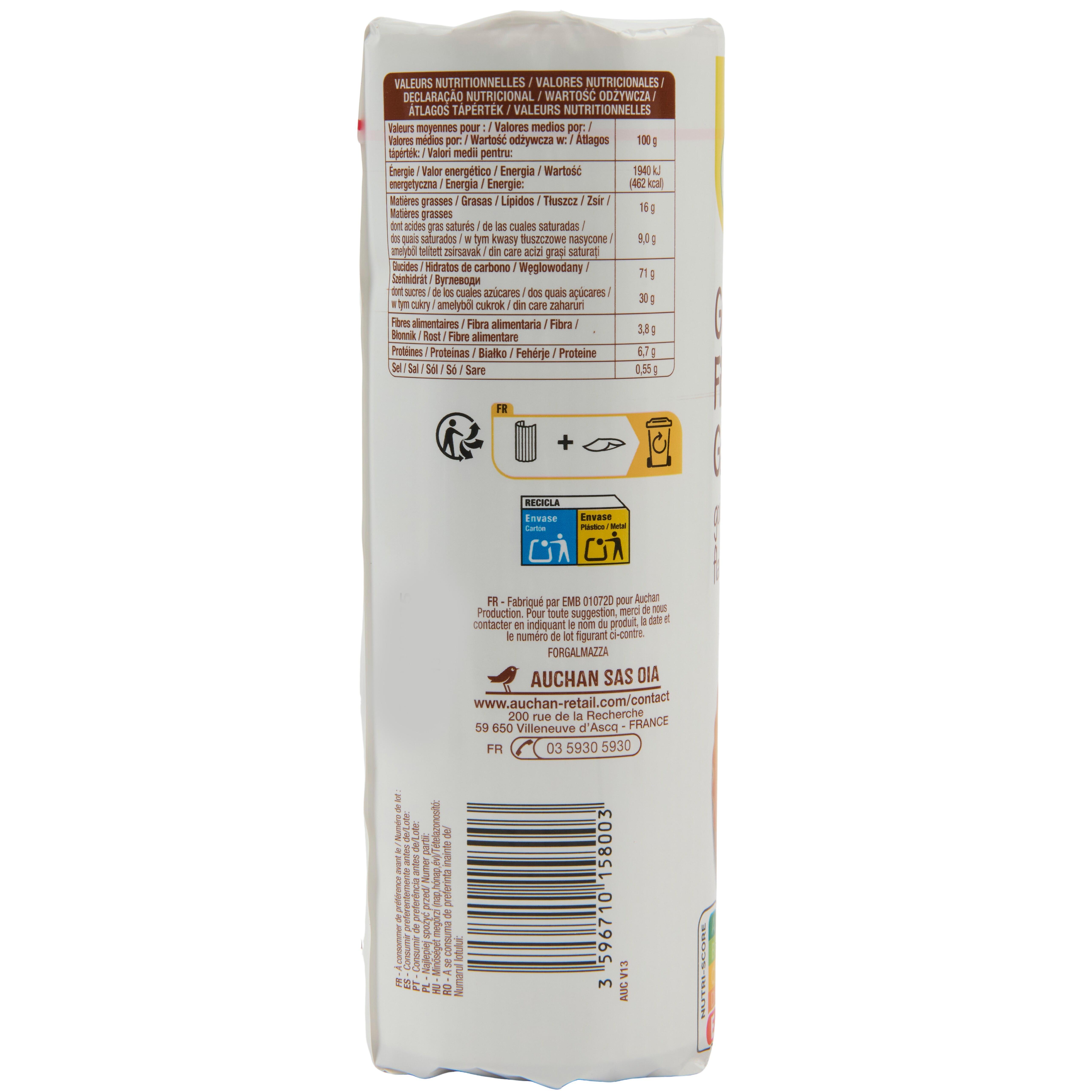 Voir la diapositive 5 : POUCE Goûters fourrés ronds au chocolat 3x15 biscuits 3x300g
