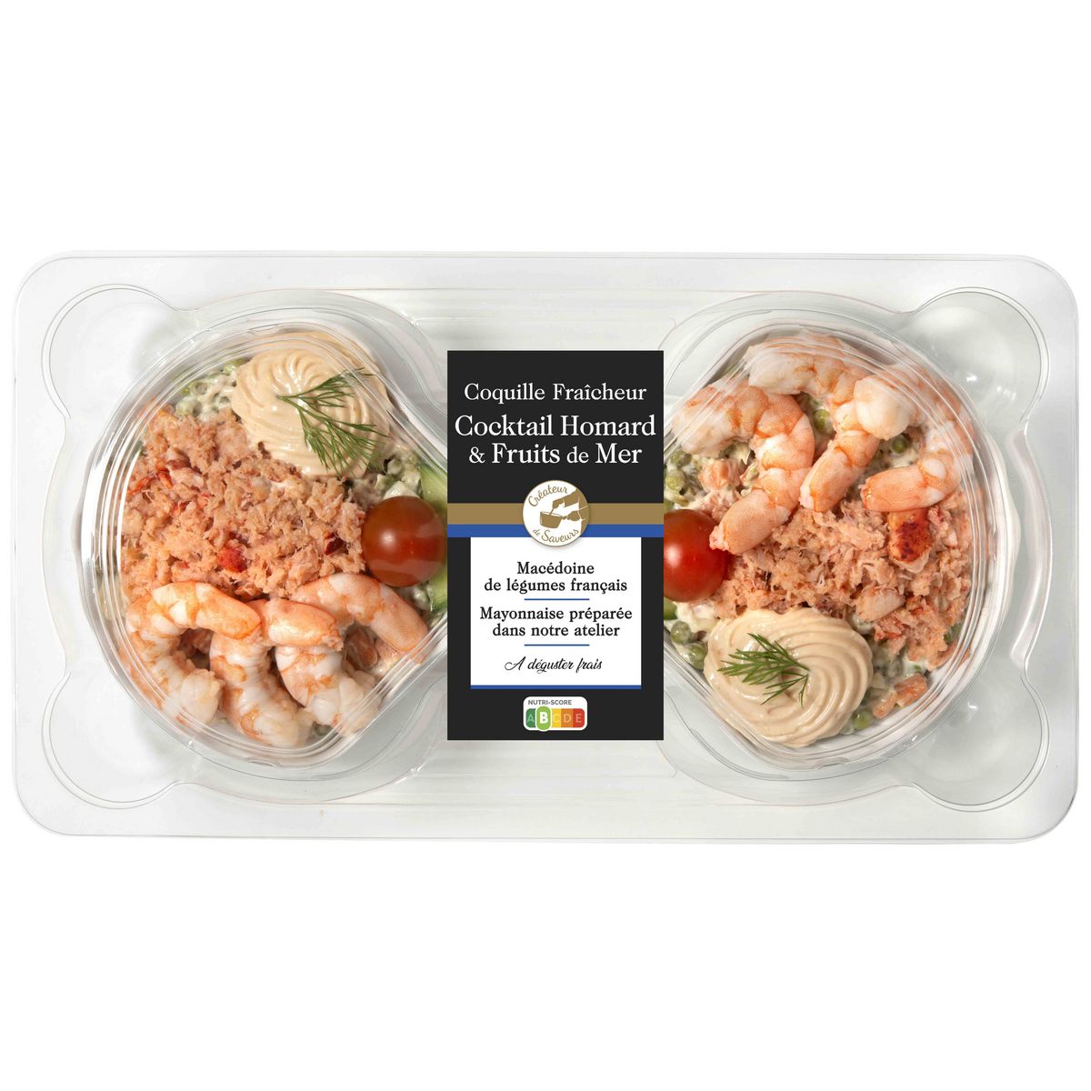 Coquille cocktail homard fruit mer 2 parts 340g