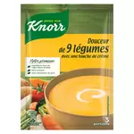 KNORR Soupe déshydratée douceur de 9 légumes touche de crème 3 personnes 90g