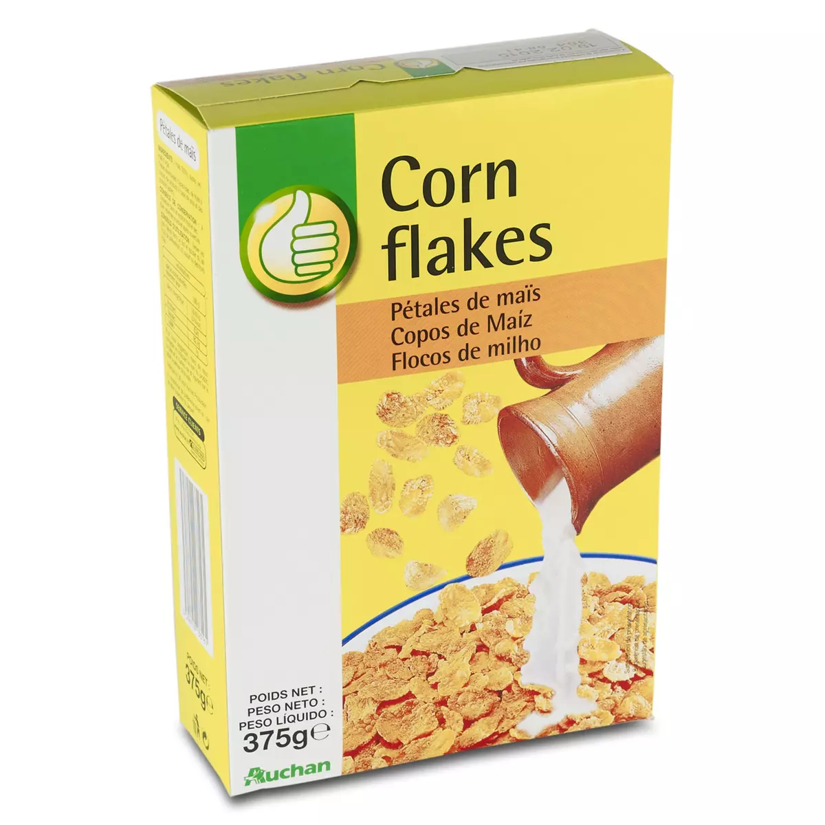 AUCHAN ESSENTIEL Corn flakes pétales de maïs 375g