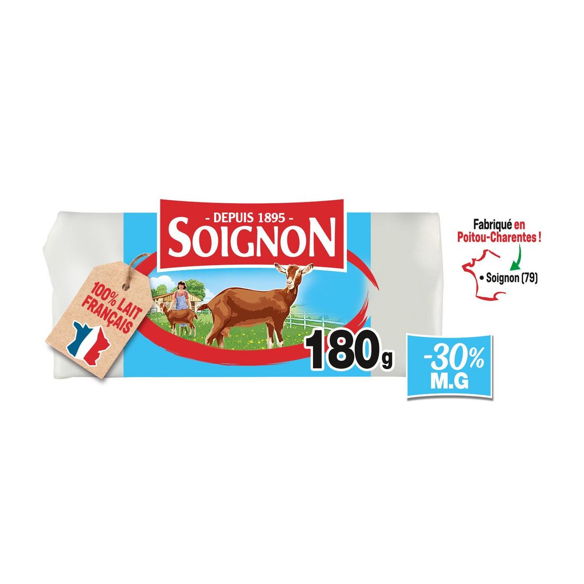 SOIGNON Bûche de chèvre allégée 180g