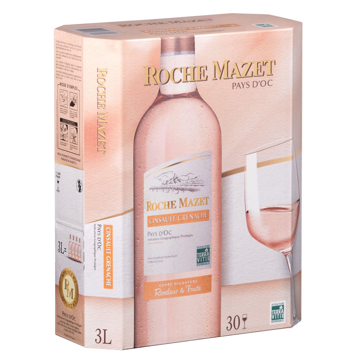 ROCHE MAZET IGP Pays-d'Oc Cinsault-grenache rosé BIB / CUBI 3L