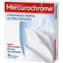 Voir la diapositive 2 : MERCUROCHROME Compresses stériles ultra douces 7.5cm x 7.5cm 20 compresses
