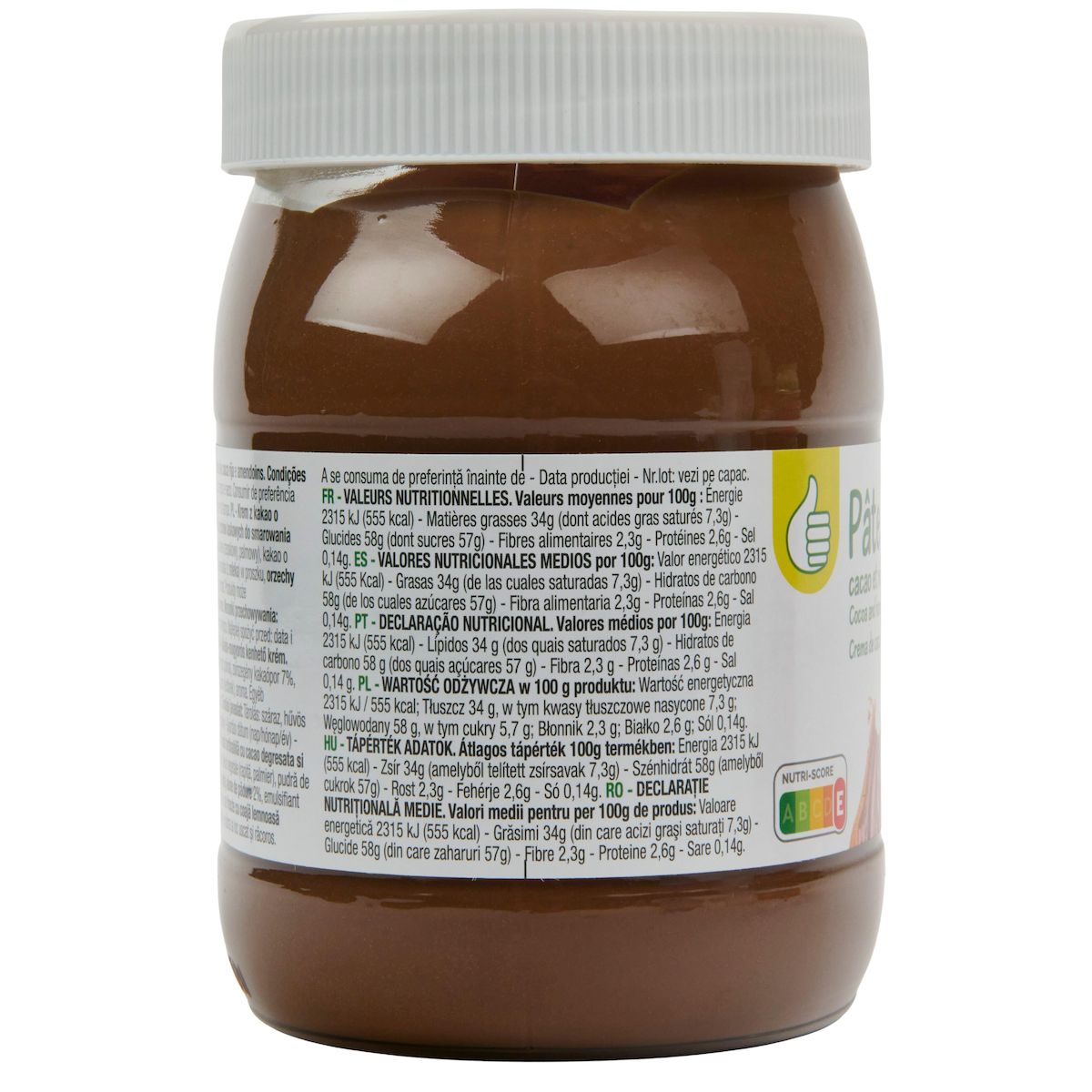 POUCE Pâte à tartiner cacao et noisettes 750g