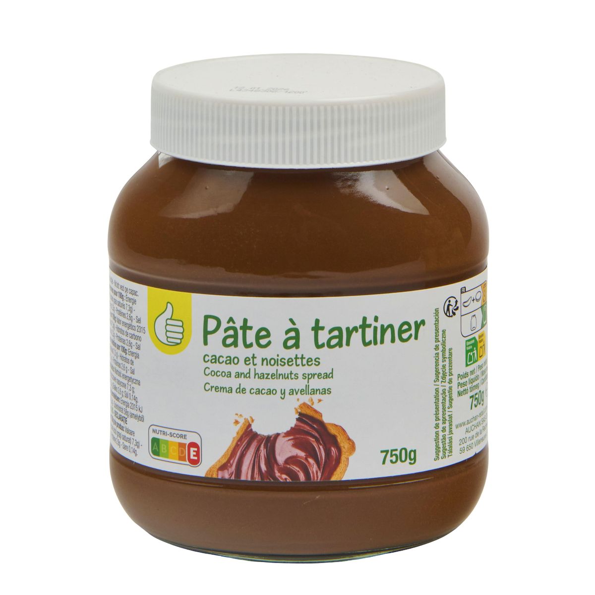 POUCE Pâte à tartiner cacao et noisettes 750g
