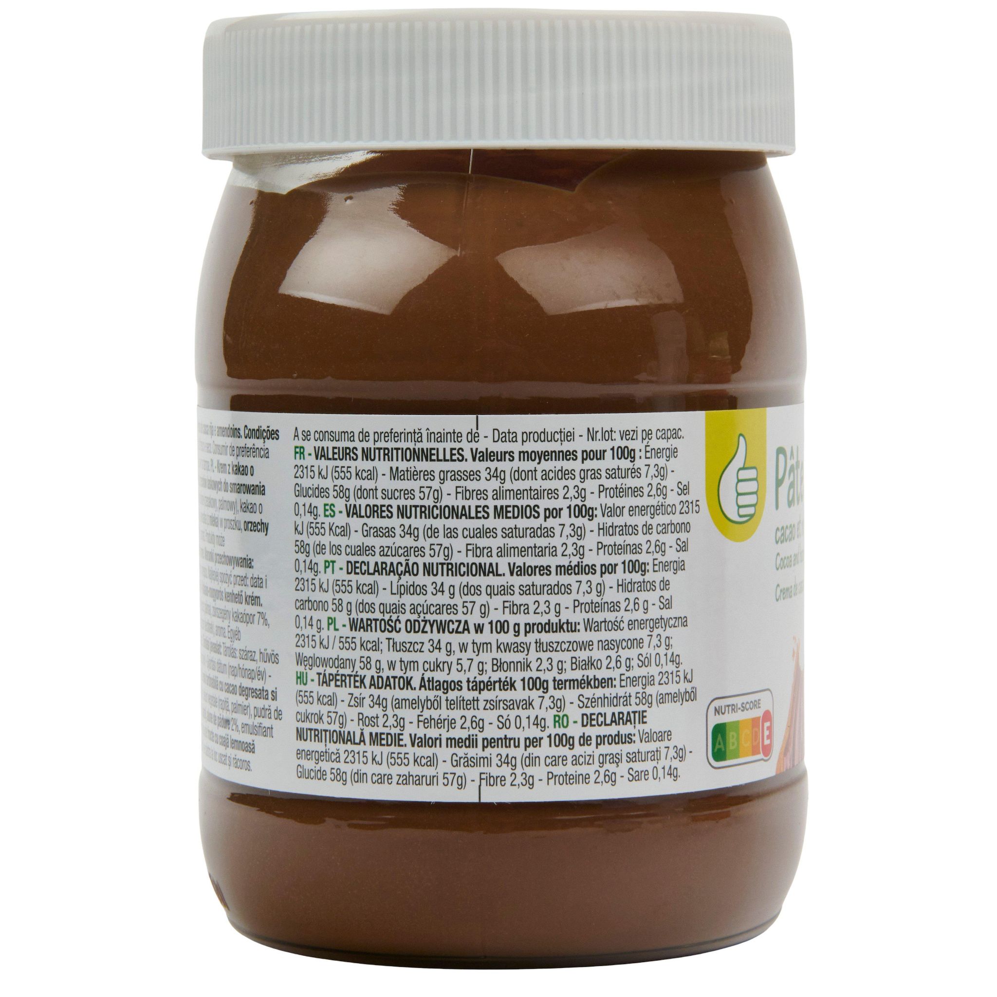 Voir la diapositive 3 : POUCE Pâte à tartiner cacao et noisettes 750g