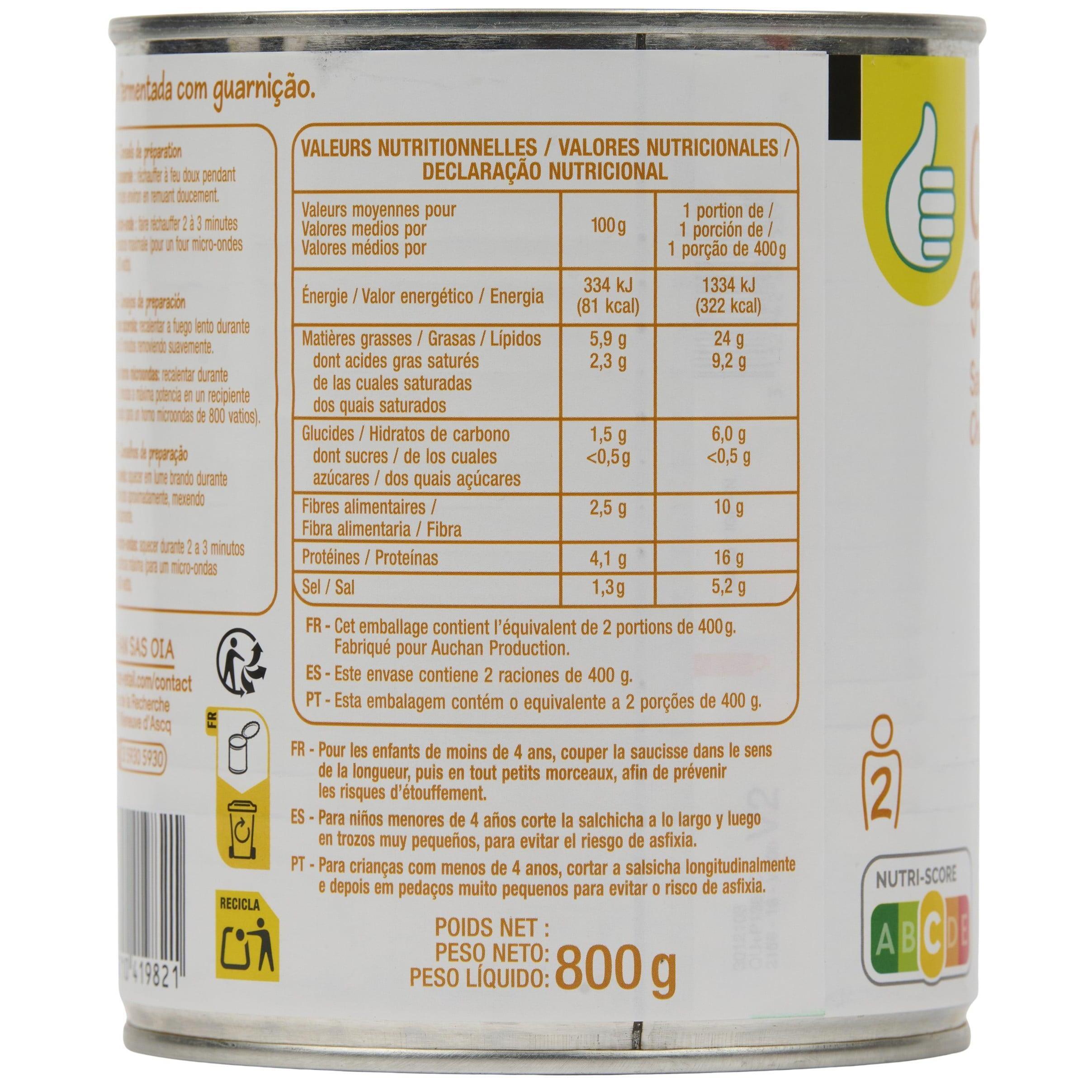 Voir la diapositive 2 : POUCE Choucroute garnie 2 personnes 800g