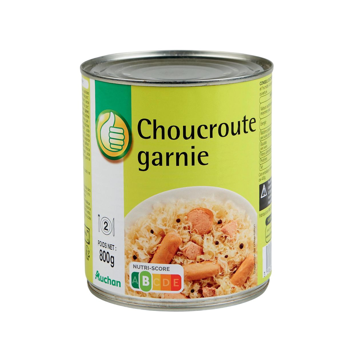 POUCE Choucroute garnie 2 personnes 800g