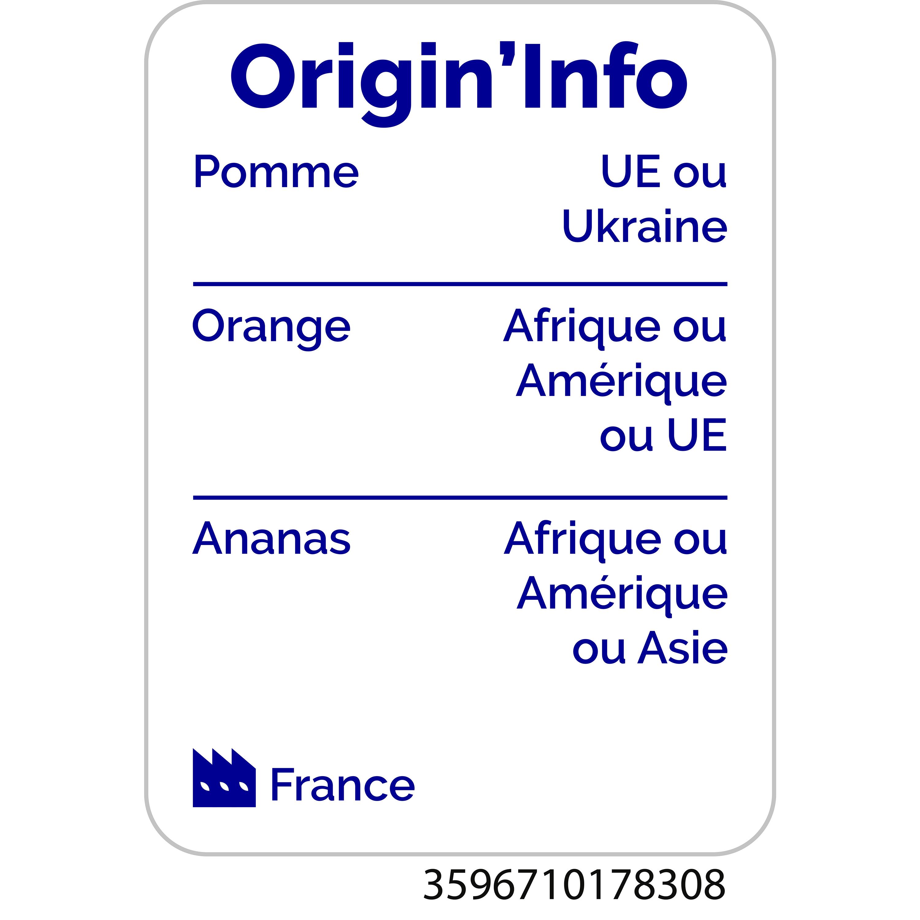 Voir la diapositive 2 : AUCHAN Pur jus multifruits 1l