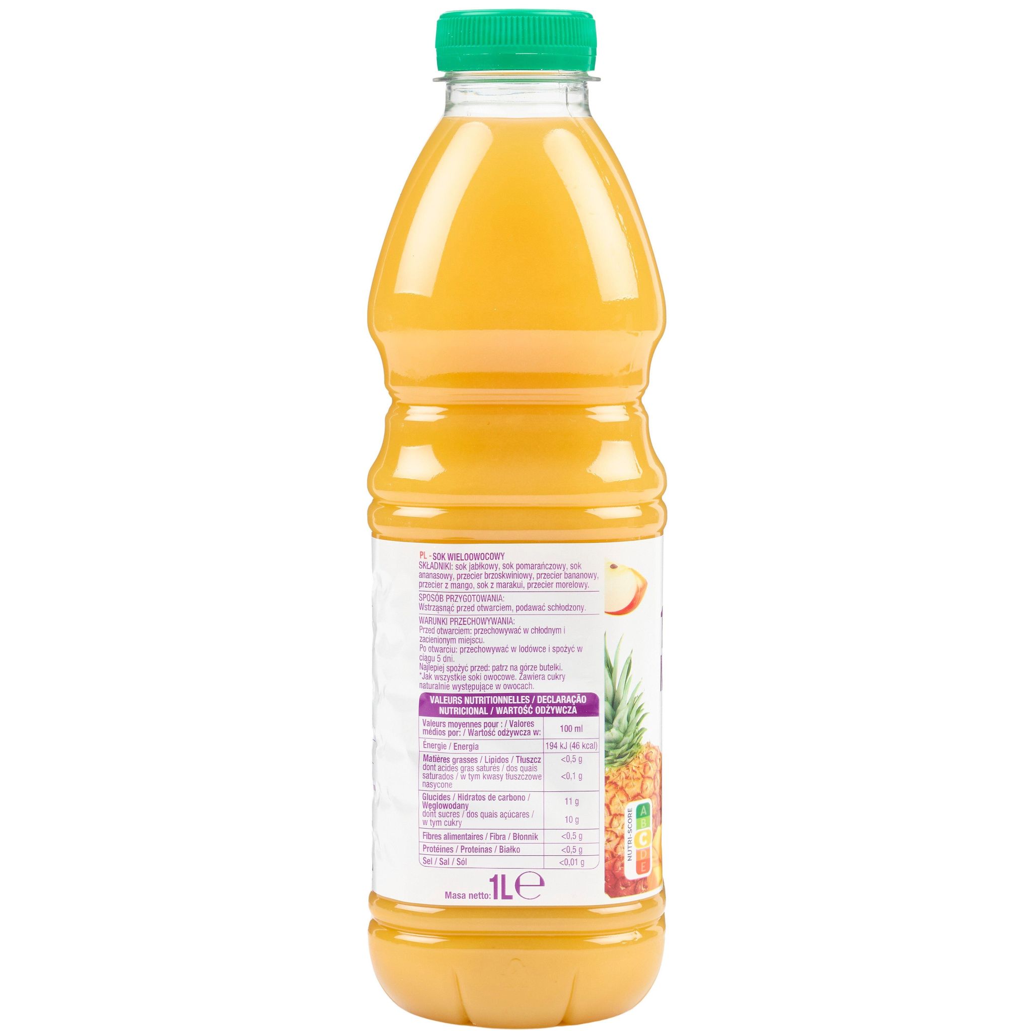 Voir la diapositive 3 : AUCHAN Pur jus multifruits 1l
