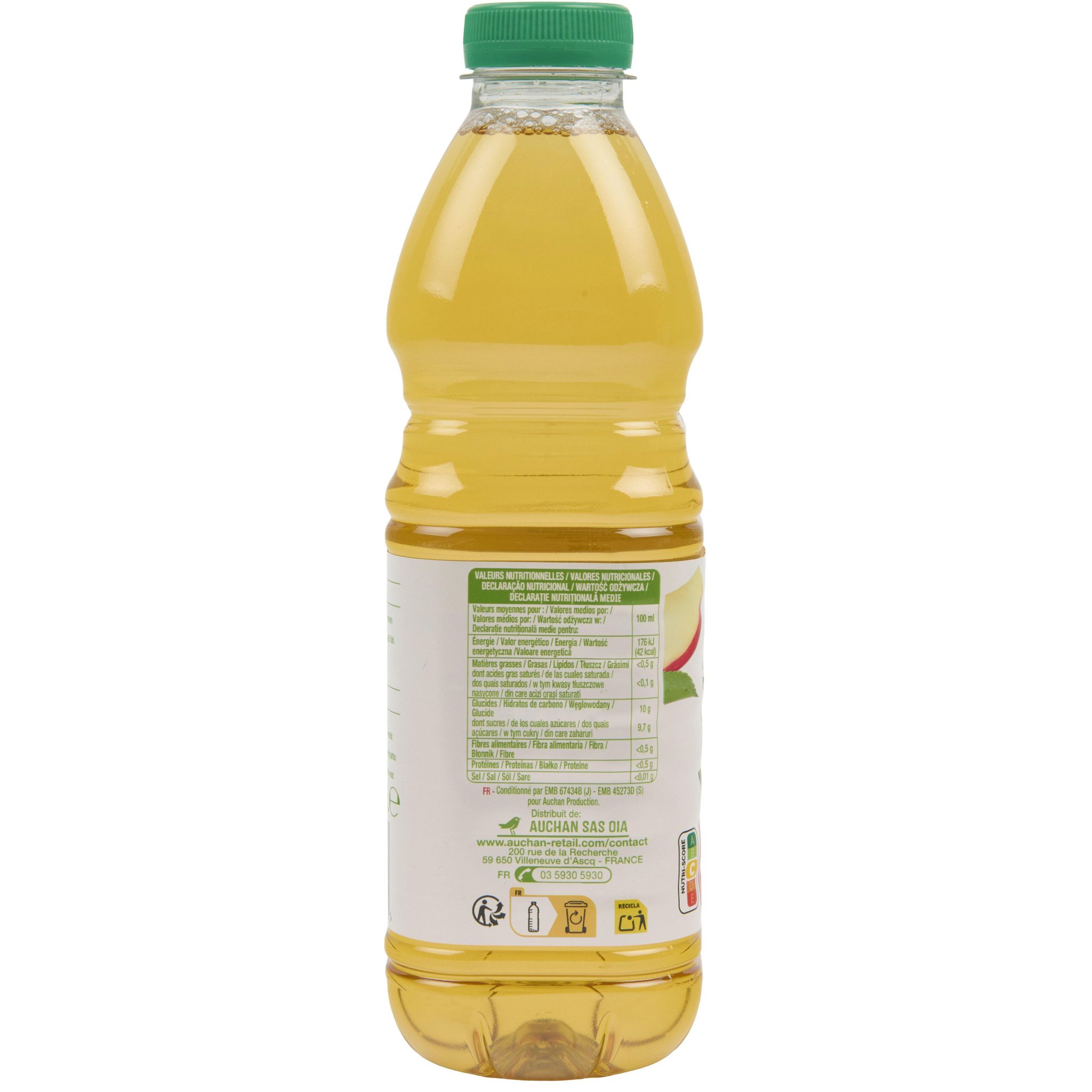 Voir la diapositive 6 : AUCHAN Pur jus de pomme 1l