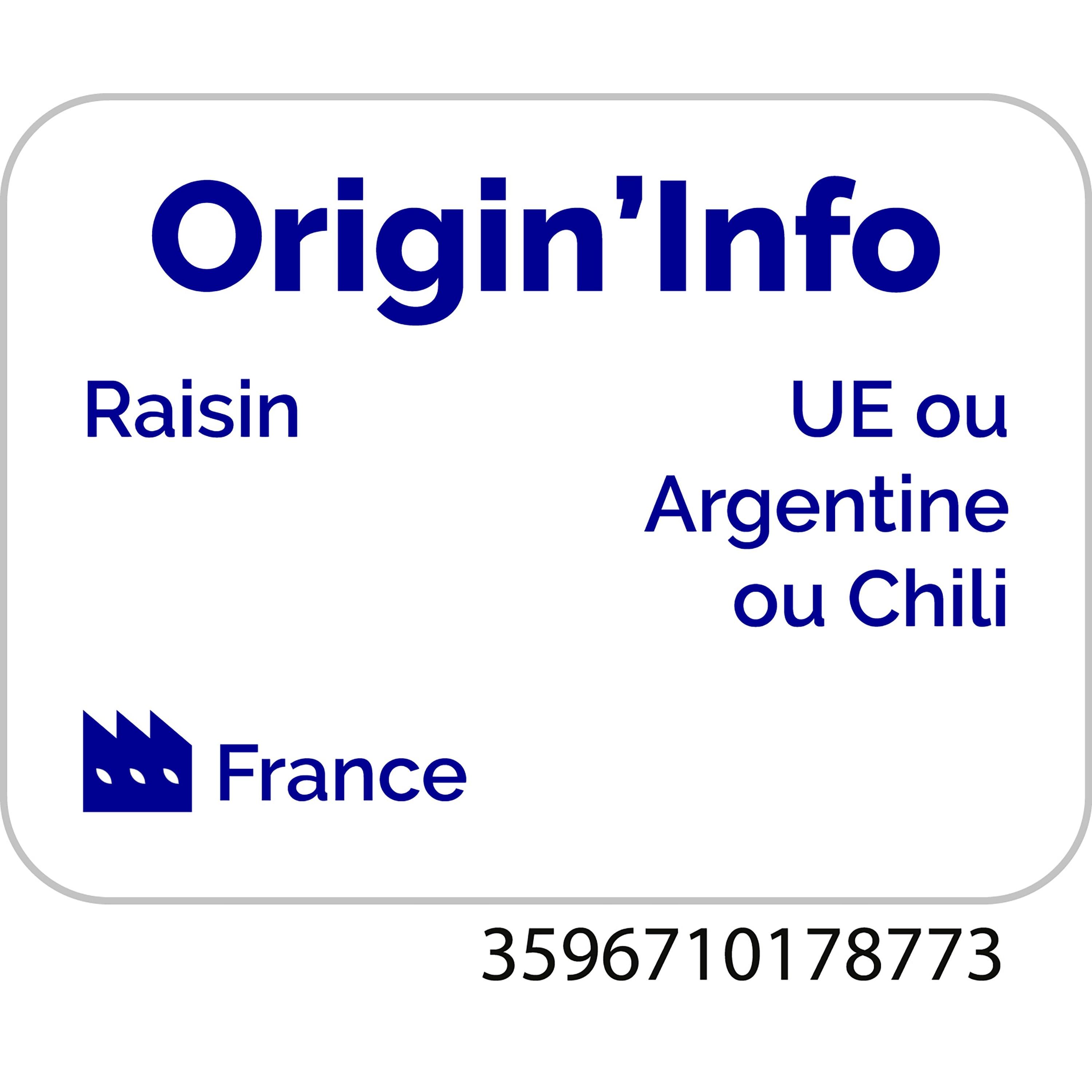 Voir la diapositive 2 : AUCHAN Pur jus de raisin noir muscat 1l