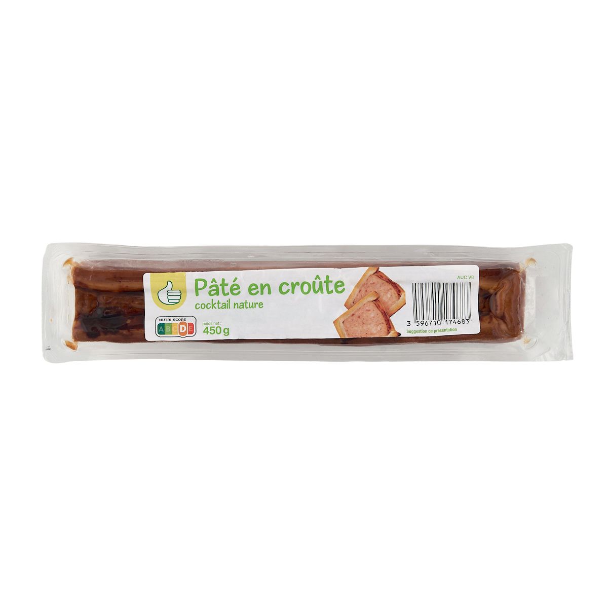 POUCE Pâté en croûte cocktail nature 450g