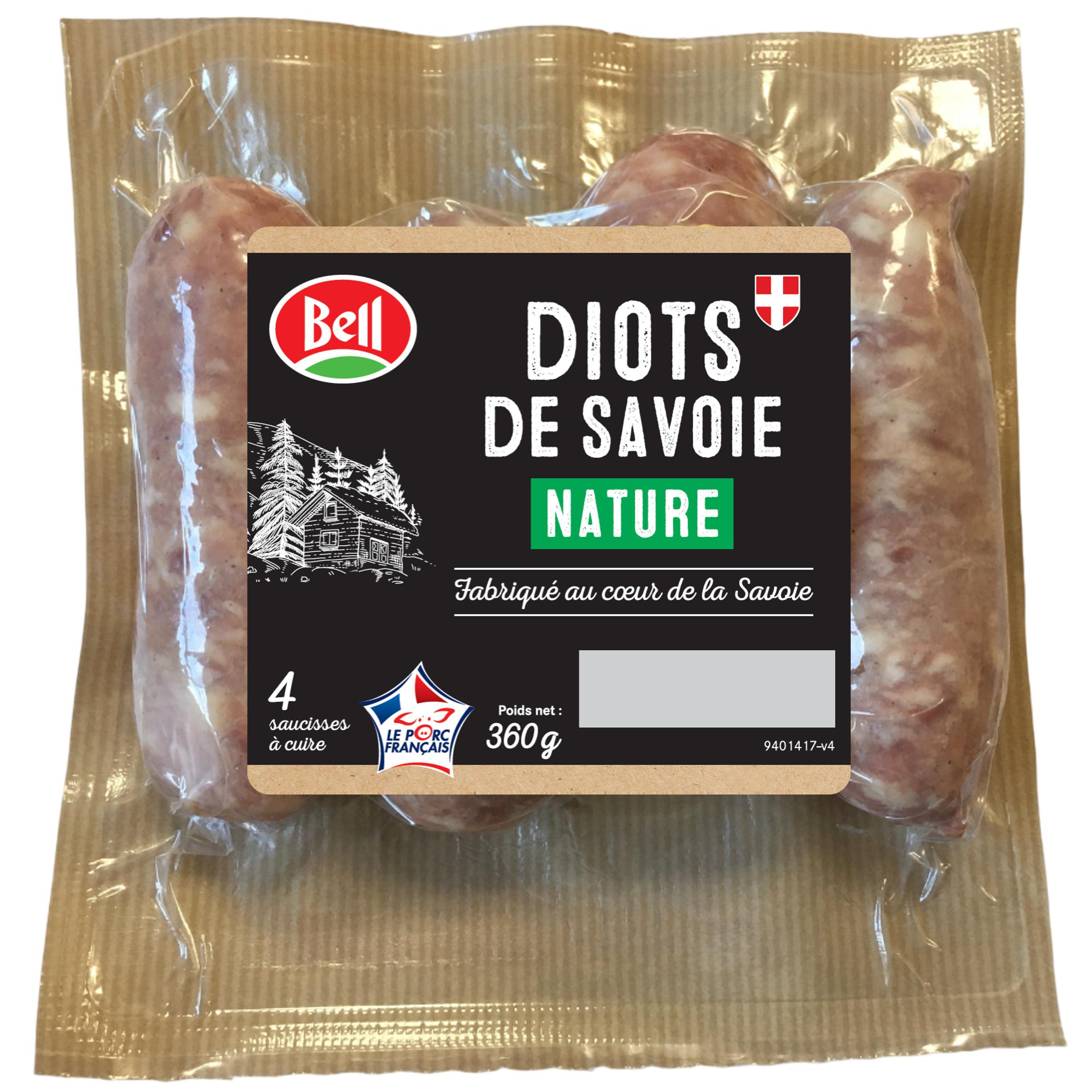 Voir la diapositive 2 : MOSSIEUR POLETTE Saucisse Diot de Savoie nature 4x90g