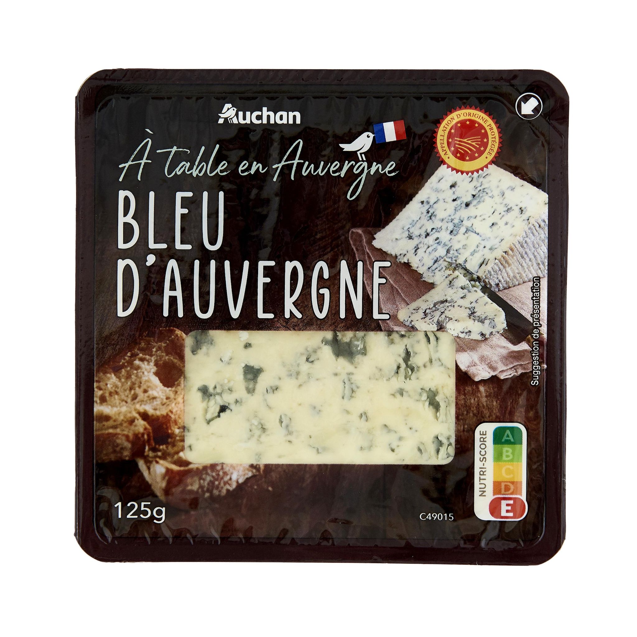 Voir la diapositive 3 : AUCHAN TERROIR Bleu d'Auvergne AOP 125g