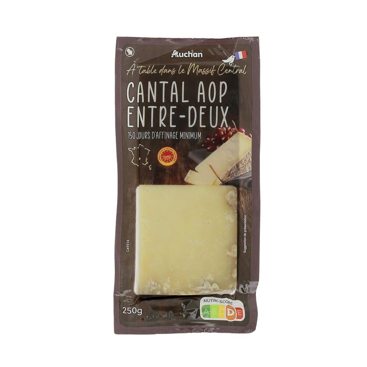 AUCHAN TERROIR Cantal entre-deux AOP 250g