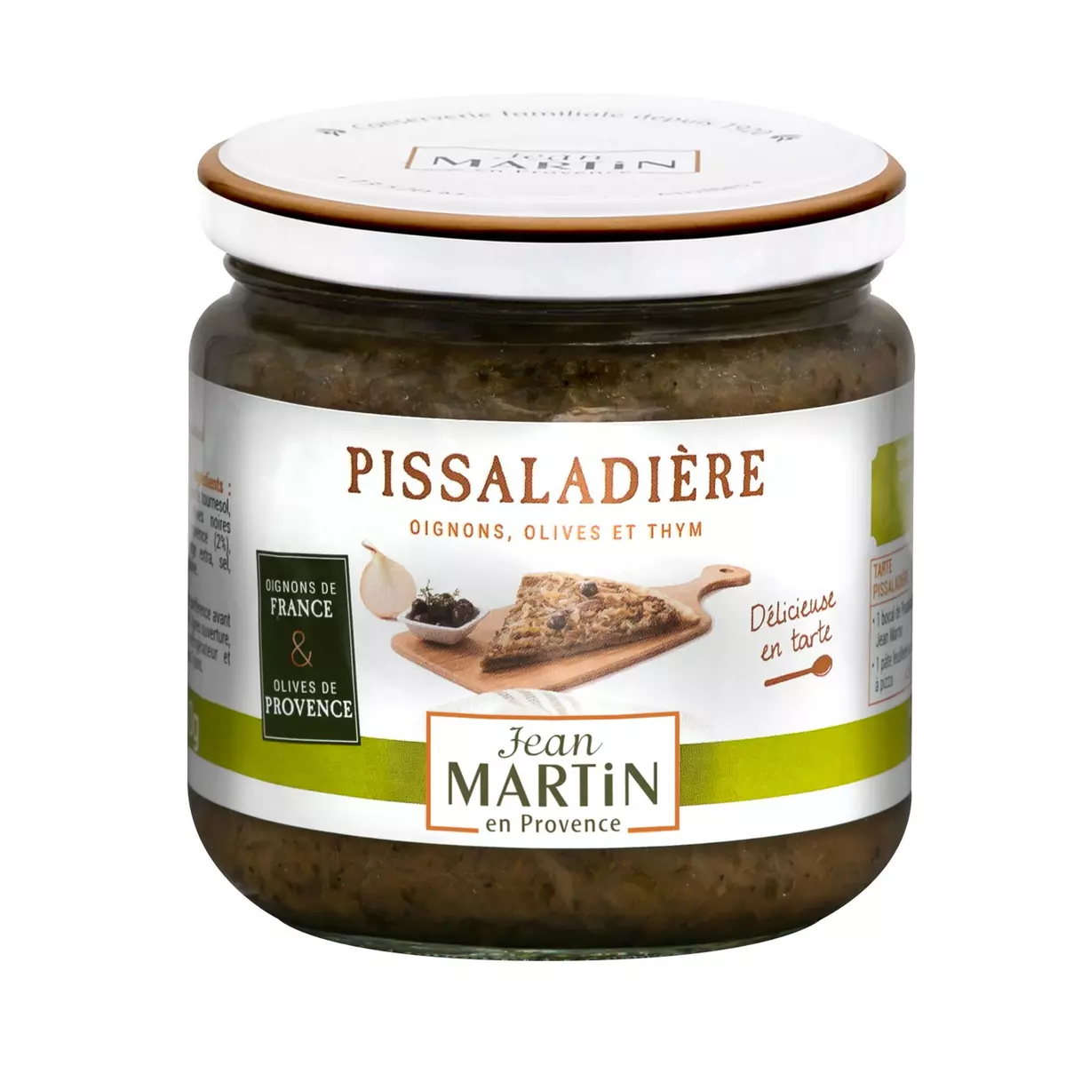 JEAN MARTIN Oignons pissaladière à l'olive noire Grossane et à l'anchois 360g