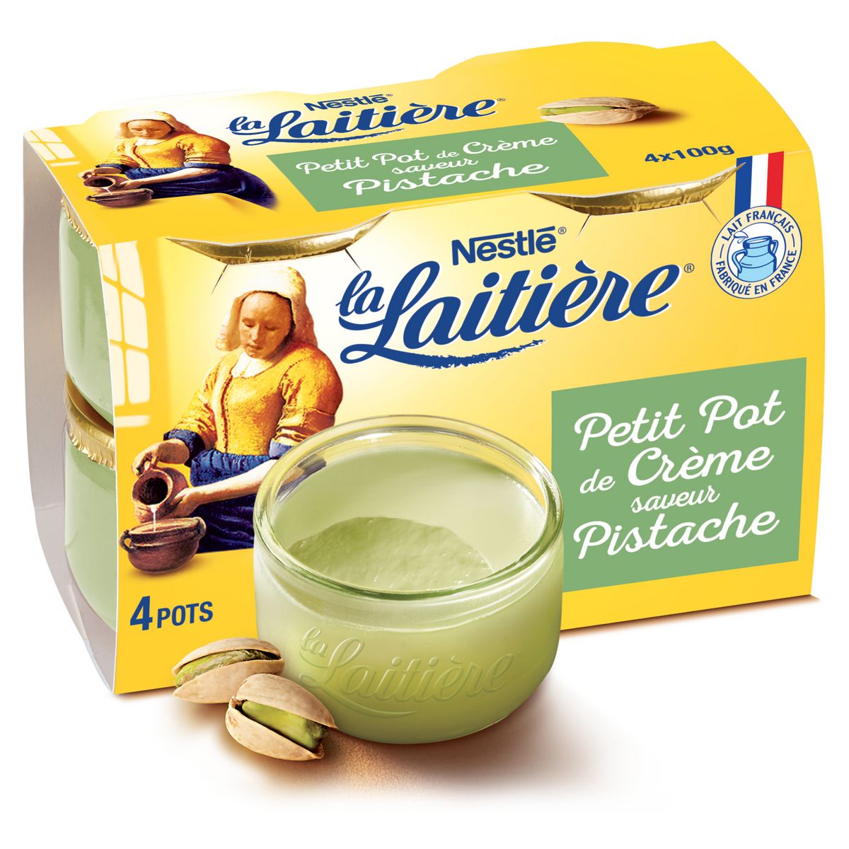 LA LAITIERE Pot de crème à la pistache 4x100g