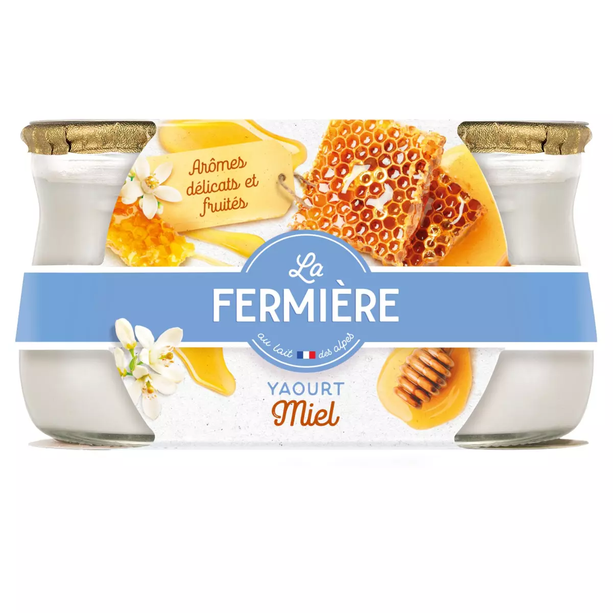 LA FERMIERE Yaourt protéiné saveur miel 2x140g