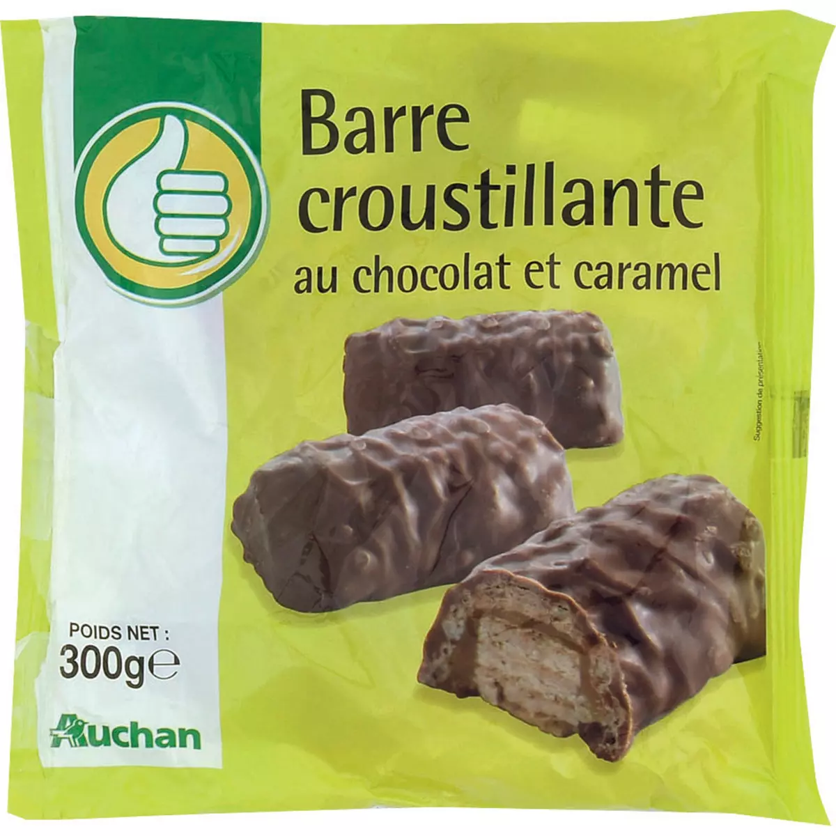 POUCE Barre croustillante au chocolat et caramel 300g