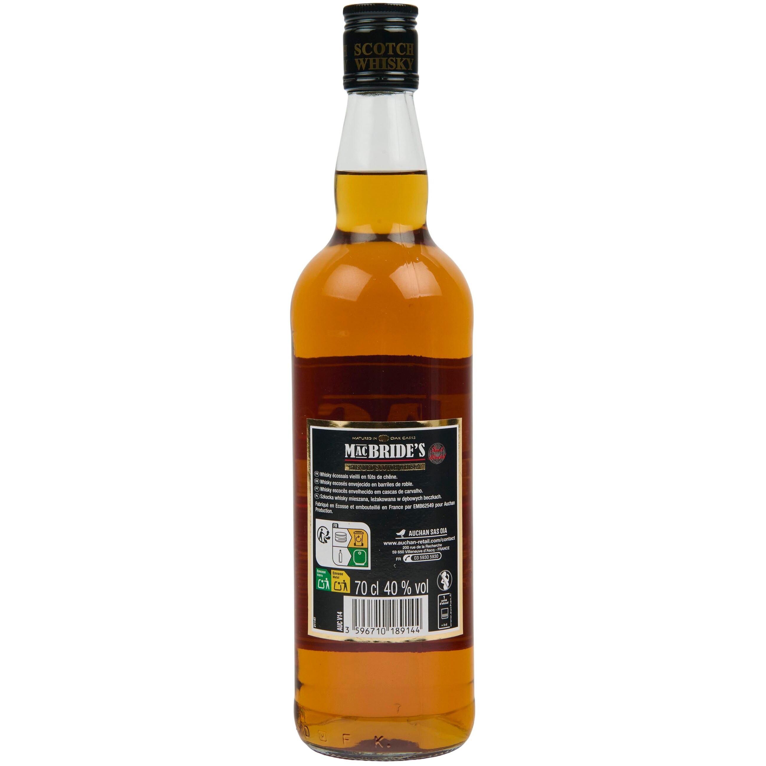 Voir la diapositive 2 : MAC BRIDE'S Scotch whisky écossais blended 40% 70cl