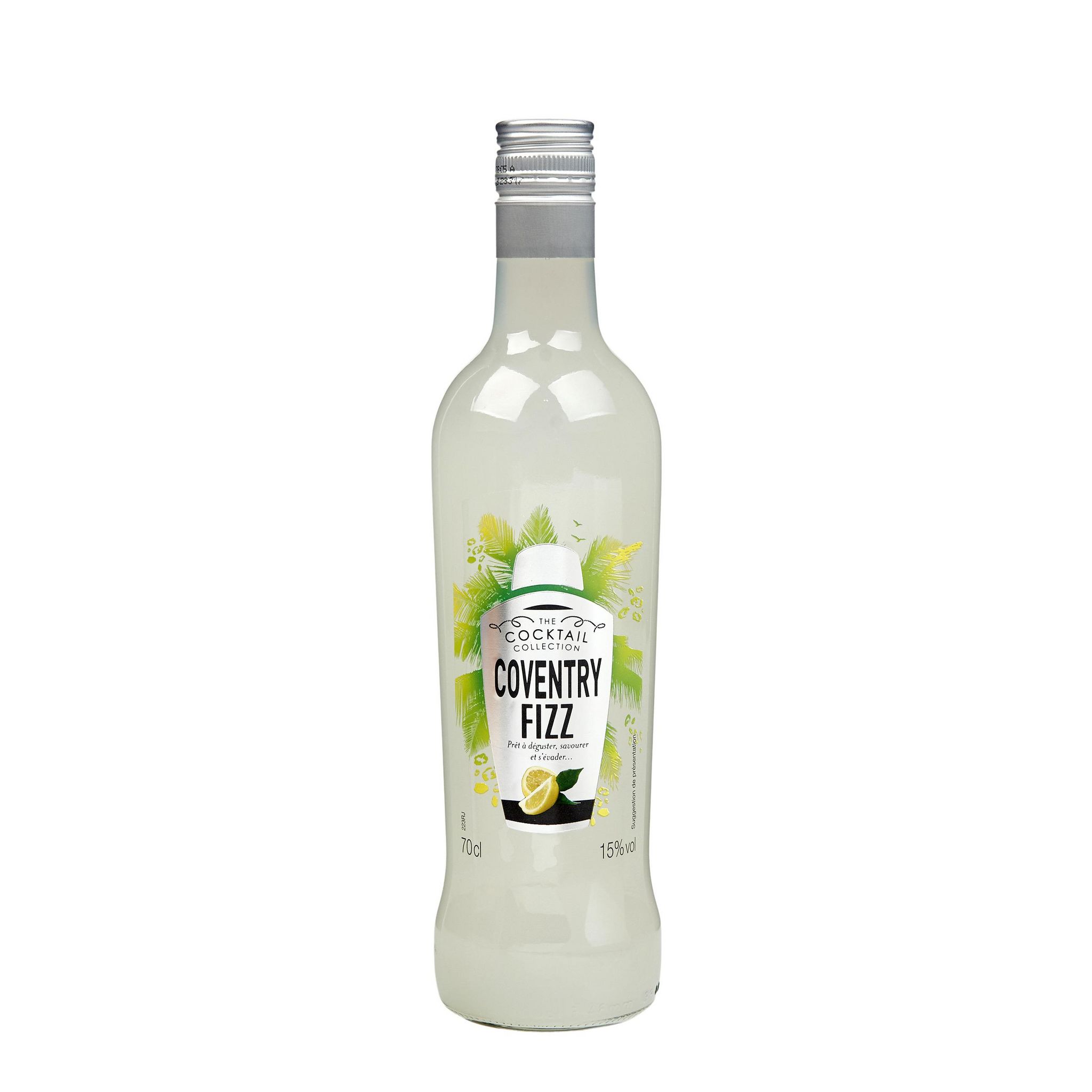 Voir la diapositive 2 : AUCHAN Cocktail gin fizz 15% 70cl