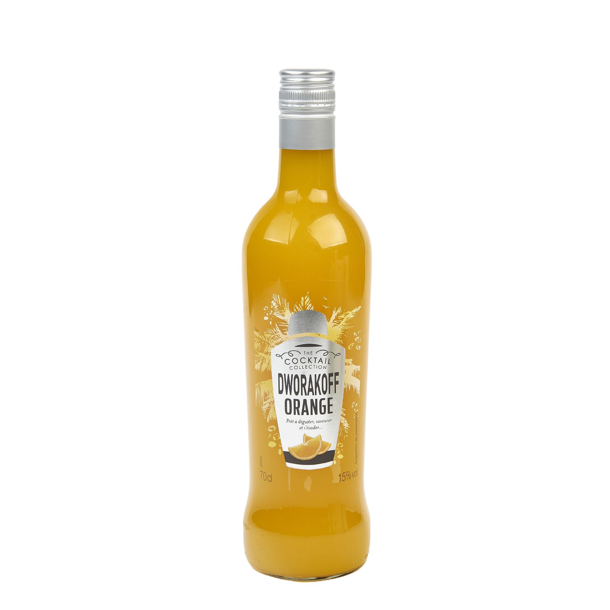 Voir la diapositive 2 : AUCHAN Cocktail vodka orange 15% 70cl