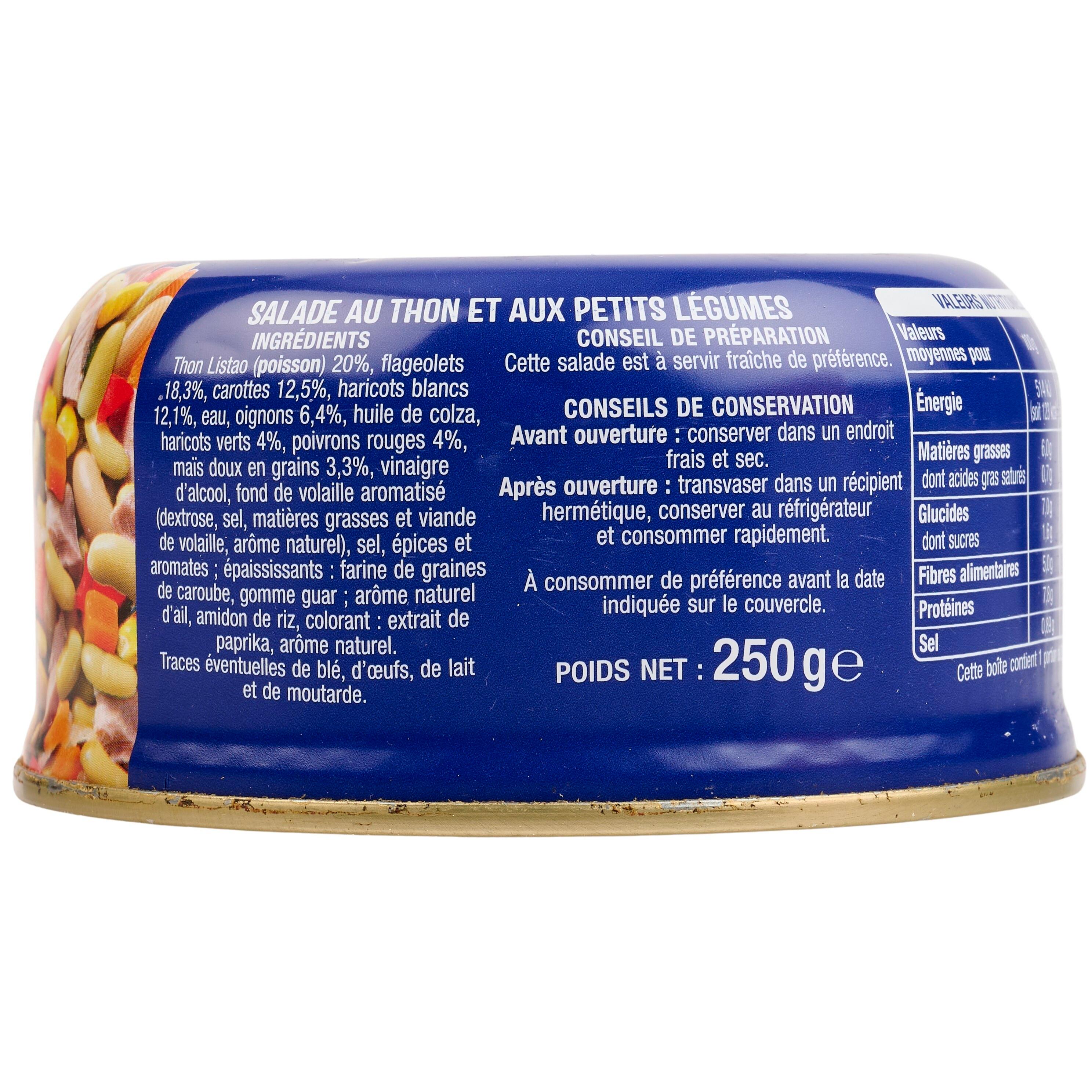 Voir la diapositive 2 : AUCHAN Salade campagnarde au thon 250g
