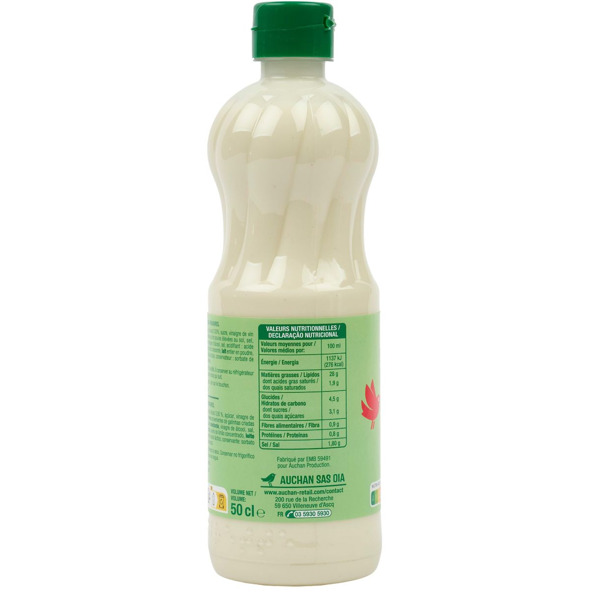 AUCHAN Sauce crudités nature 50cl