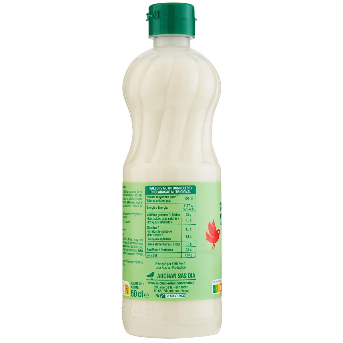 AUCHAN Sauce crudités nature 50cl