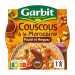 GARBIT Assiette de couscous à la marocaine poulet merguez 1 personne 285g