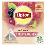 LIPTON Thé noir 5 fruits rouges 20 sachets 34g