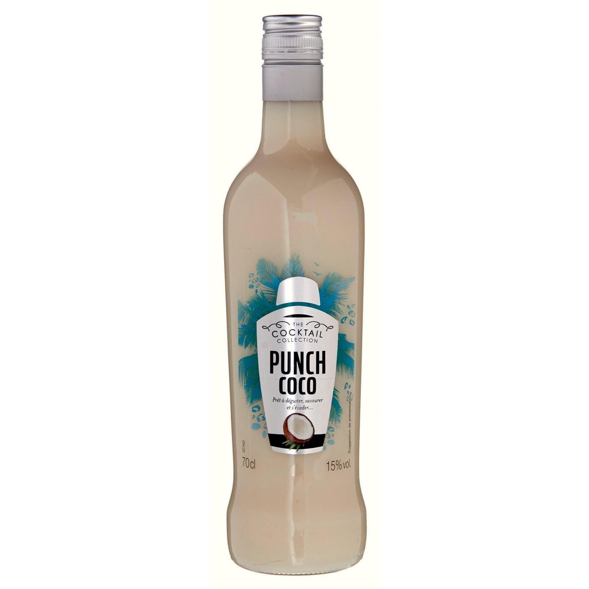 Voir la diapositive 2 : AUCHAN Punch coco Cocktail collection prêt à déguster 15% 70cl