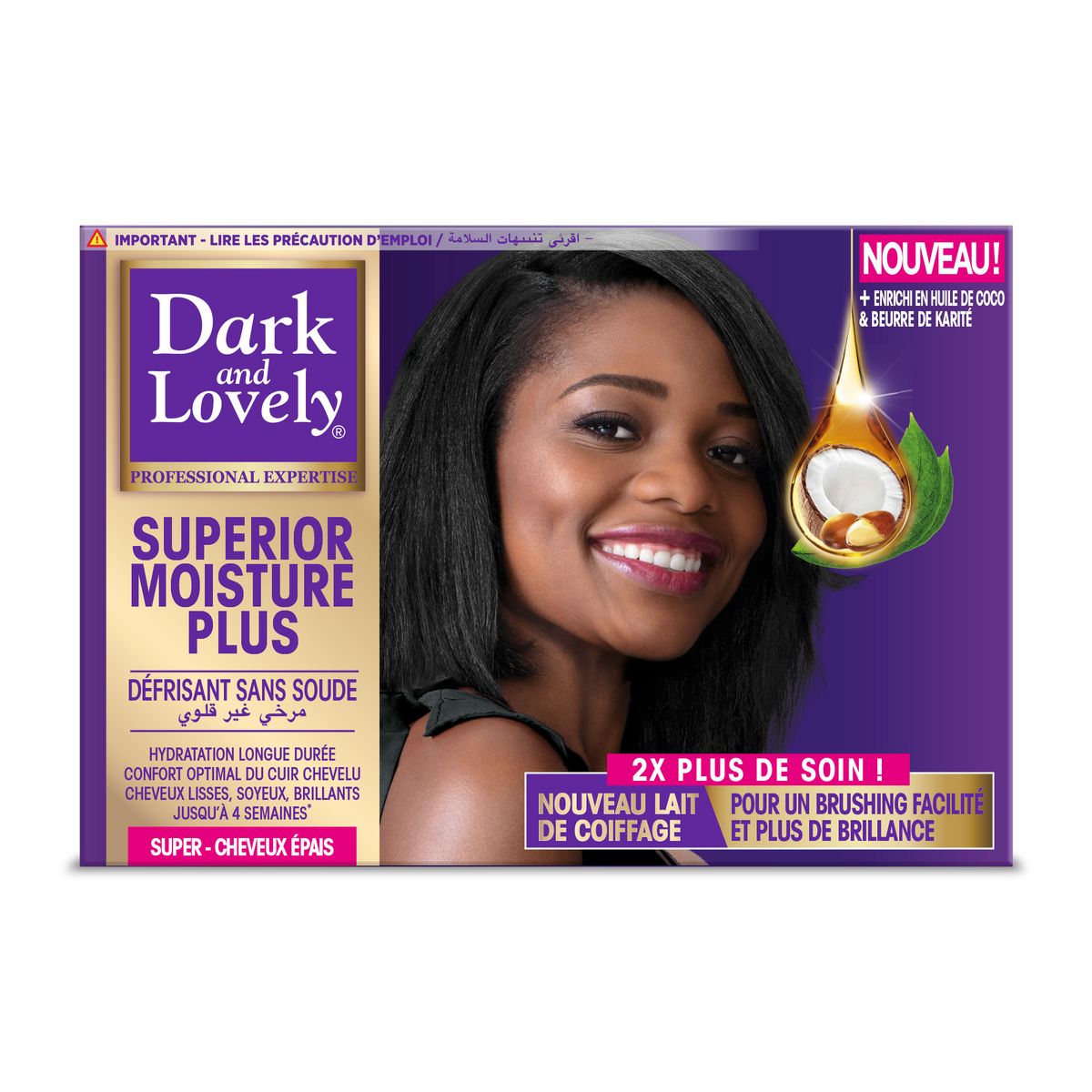 DARK AND LOVELY Kit défrisant sans soude super pour cheveux épais 1 kit