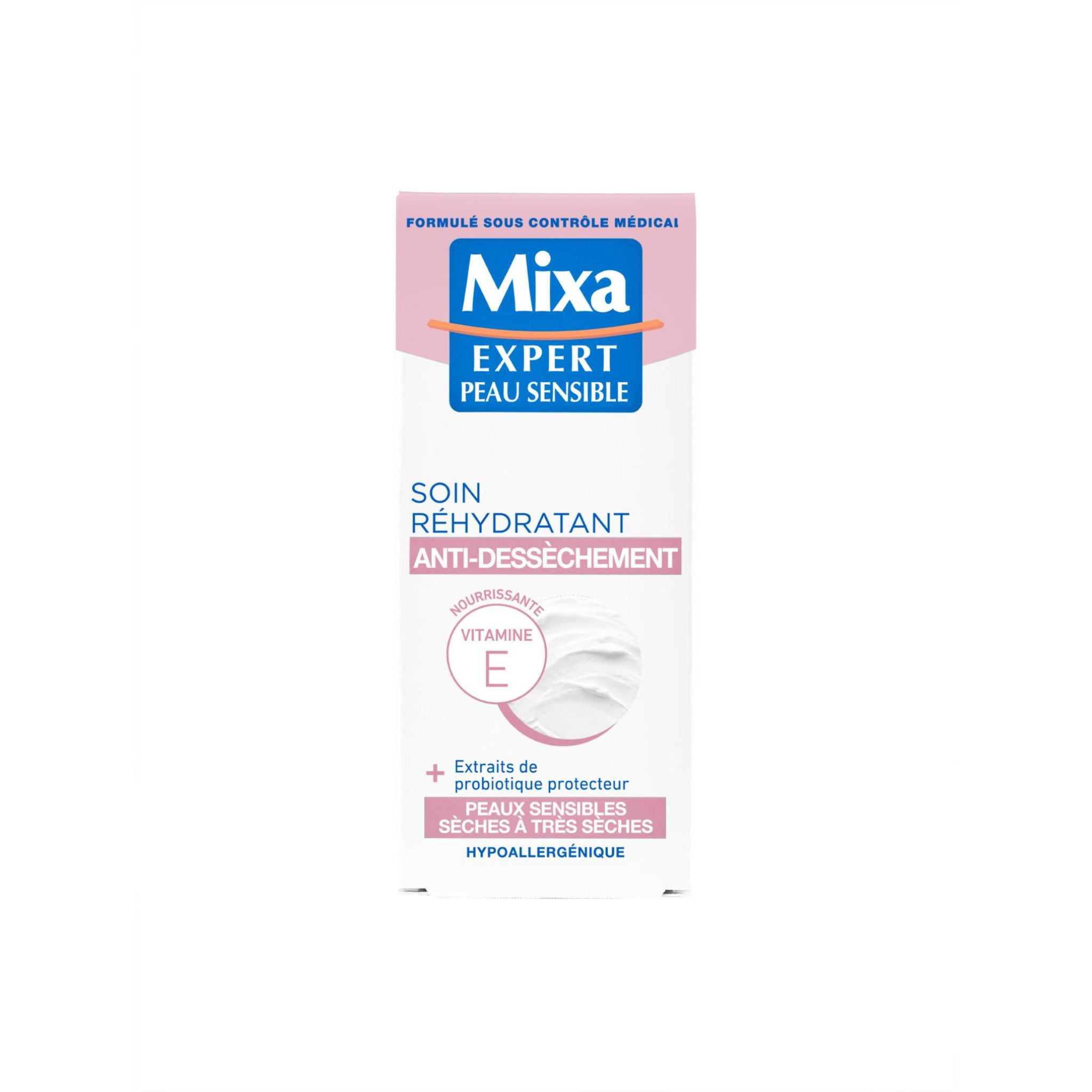 Voir la diapositive 2 : MIXA Soin réhydratant anti dessèchement peaux sensibles sèches à très sèches 50ml