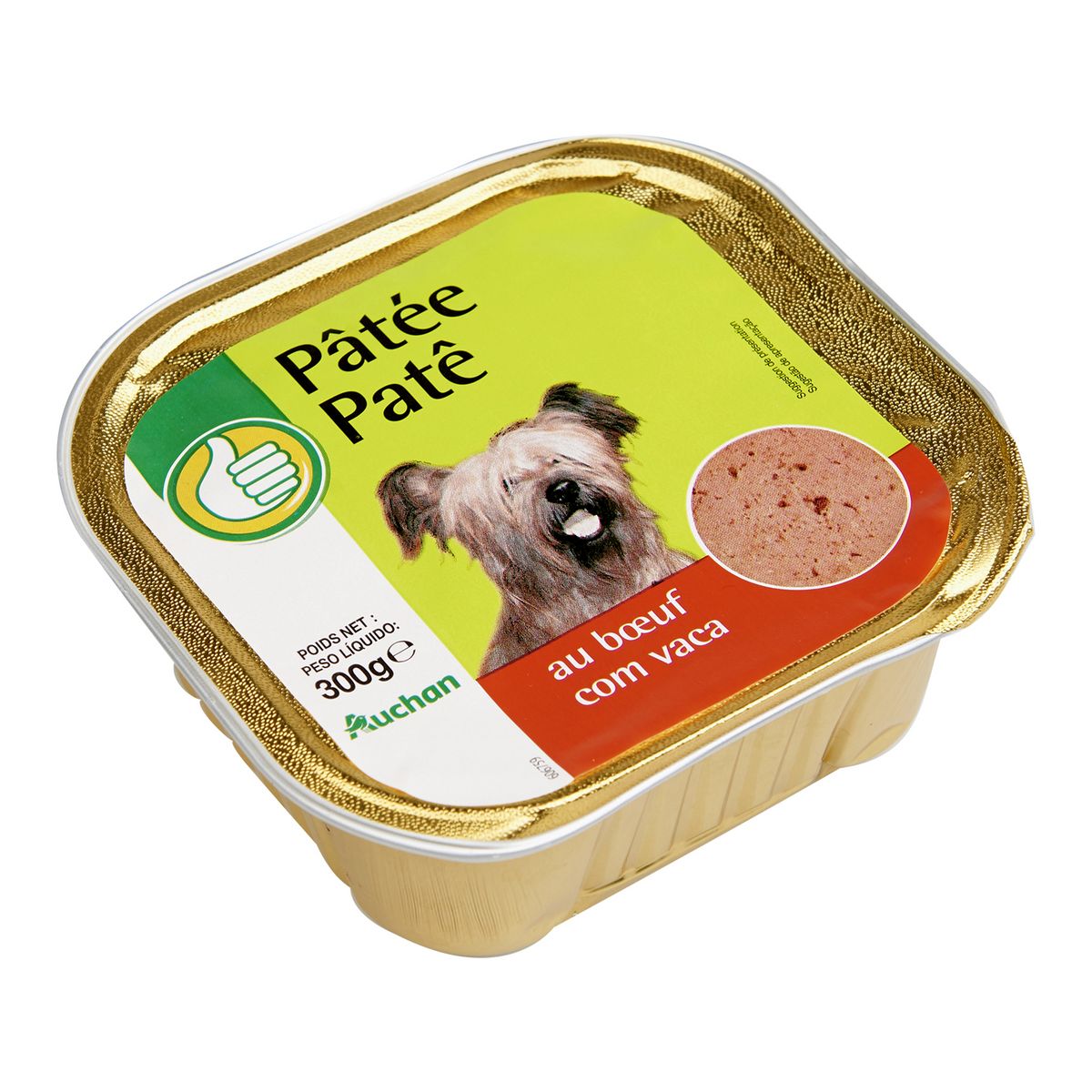 POUCE Barquette de pâtée au boeuf pour chien 300g