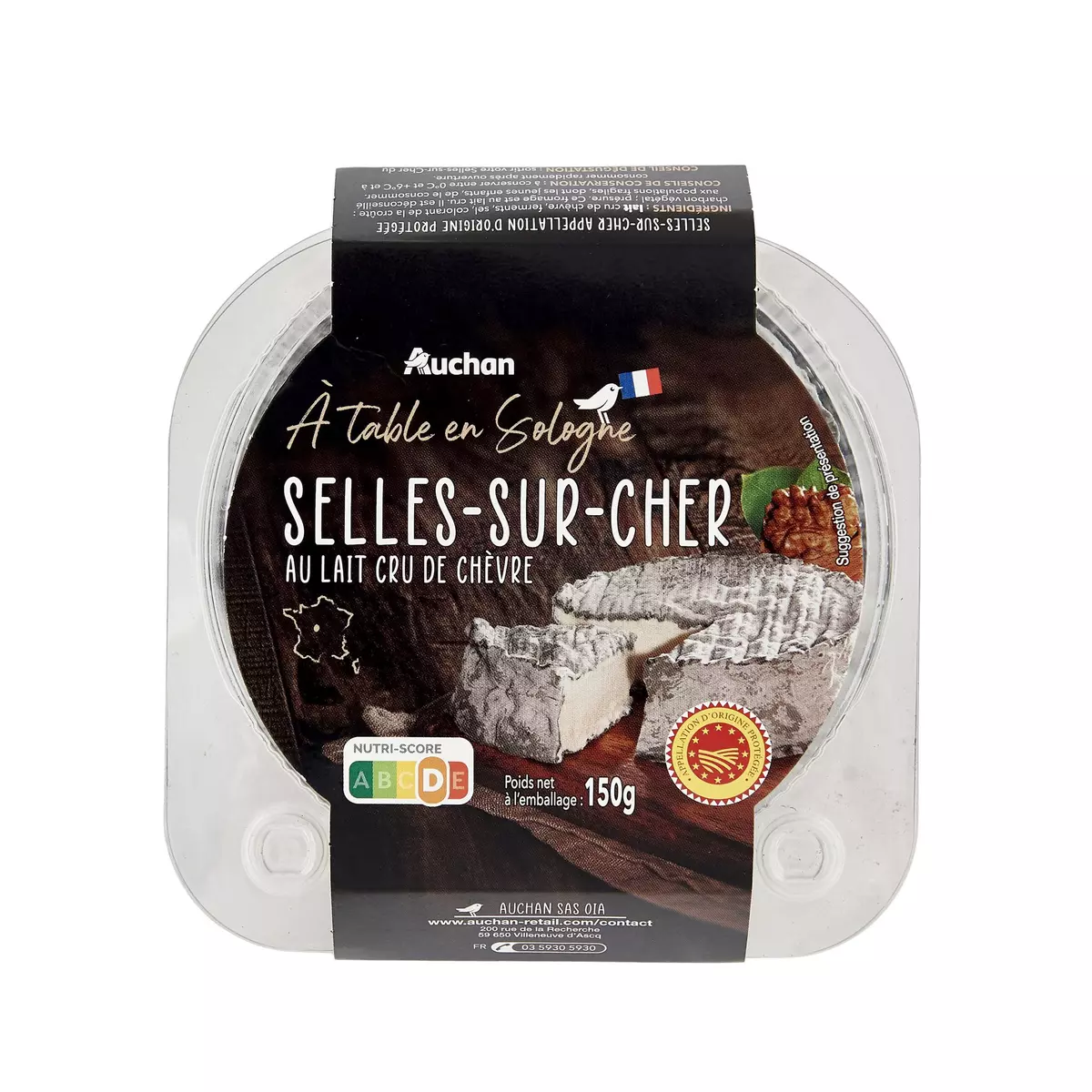 AUCHAN TERROIR Selles sur Cher AOP 150g pas cher - Auchan.fr