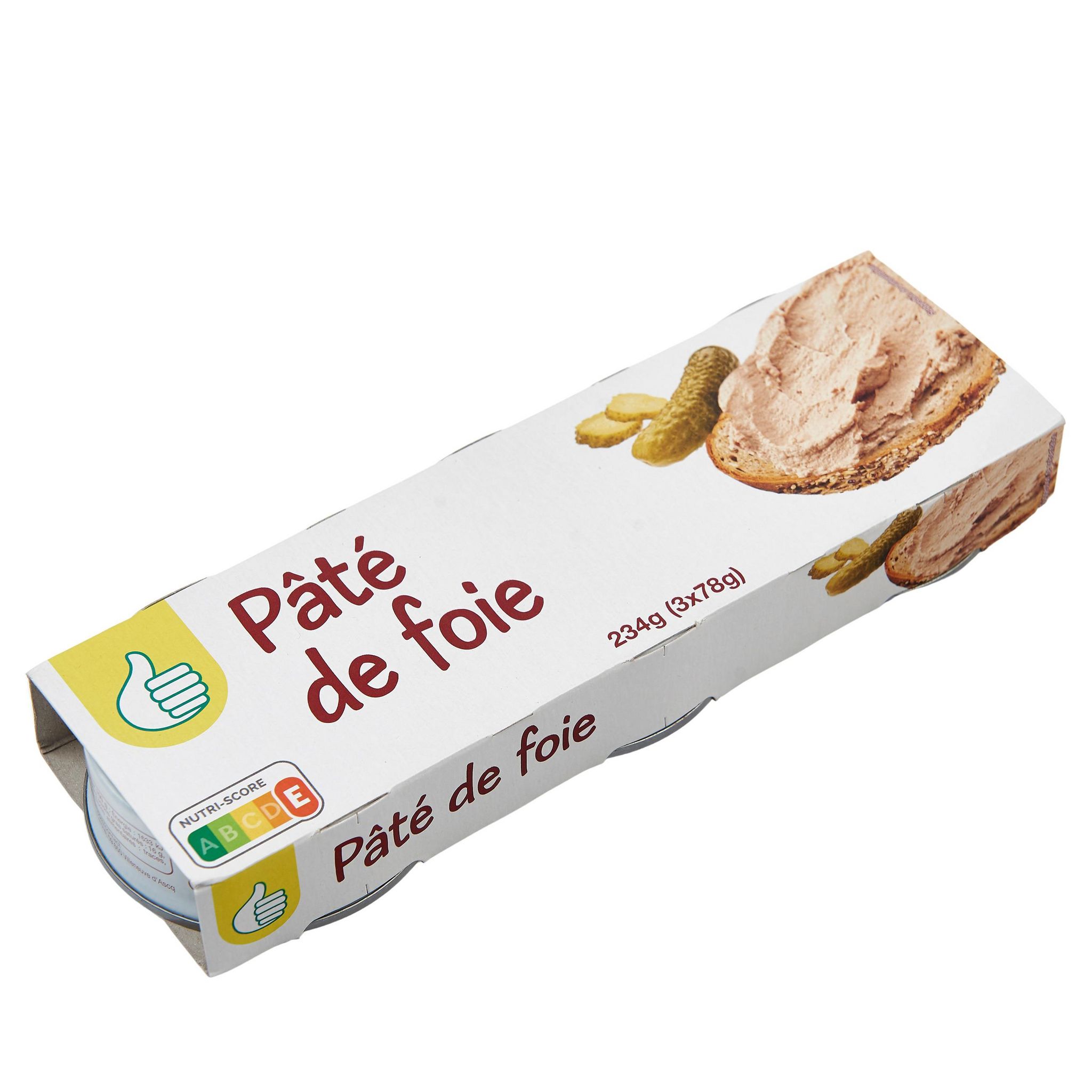 Voir la diapositive 2 : POUCE Pâté de foie 3x78g 234g